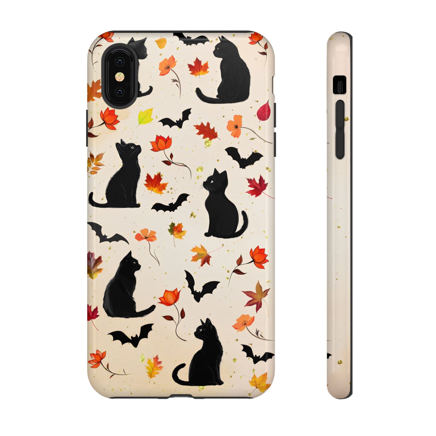 Cute Black Cats Halloween Phone Case - Aesthetic Fall Phone Cases for iPhone 16 15 14 13 12 11, Samsung Galaxy & Google Pixel