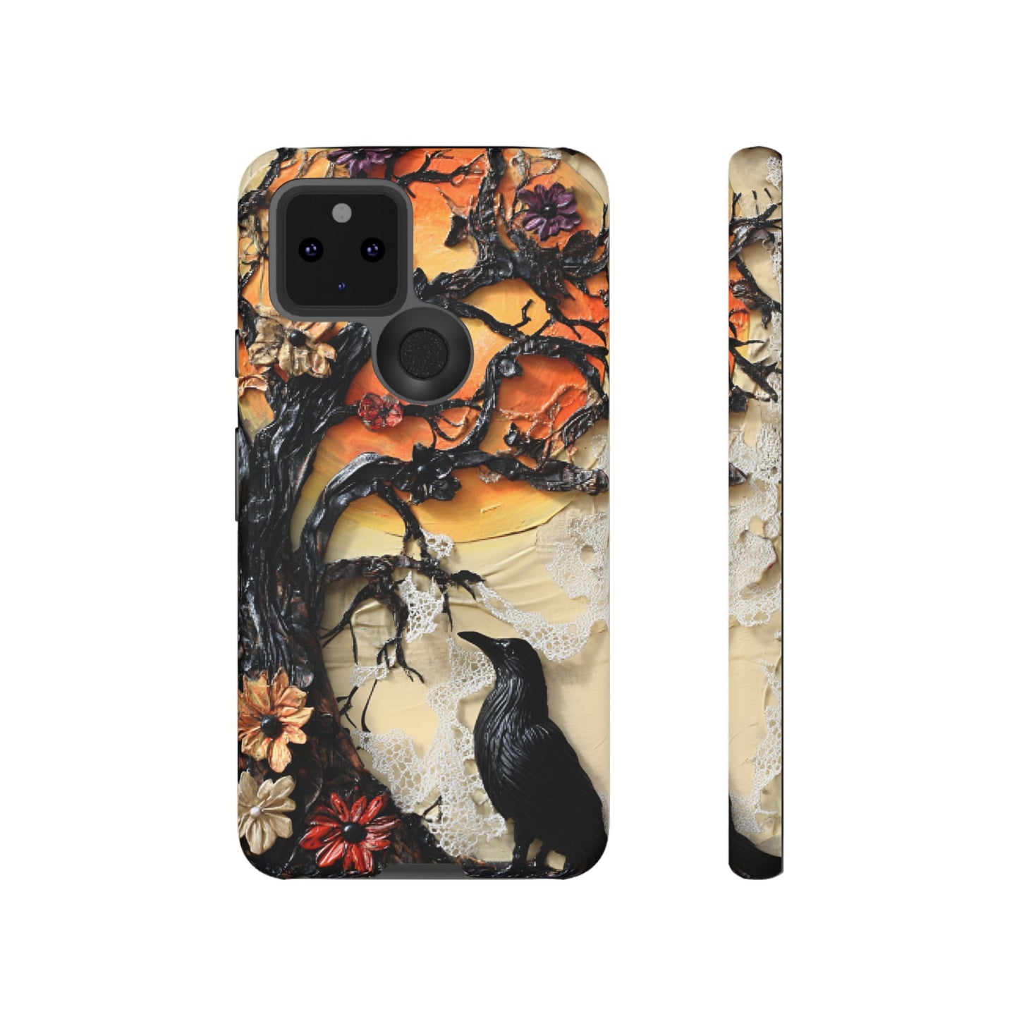 Gothic Raven Phone Case - Fantasy Goth Phone Cases for iPhone 16 15 14 13 12 11, Samsung Galaxy & Google Pixel