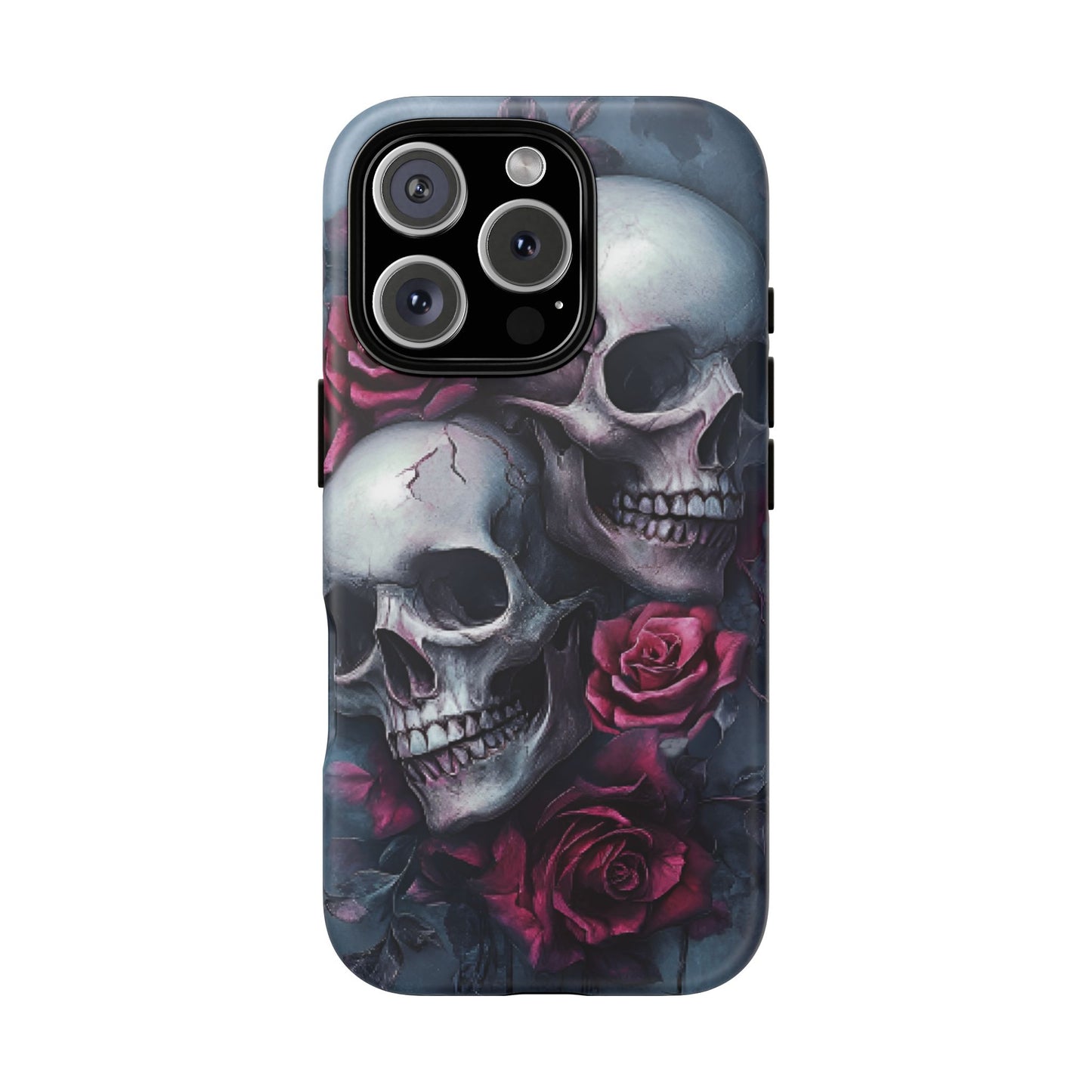 Skulls and Roses Phone Case - Gothic Dark Romance Phone Cases - iPhone 16 15 14 13 12 11, Samsung Galaxy & Google Pixel Phone Covers