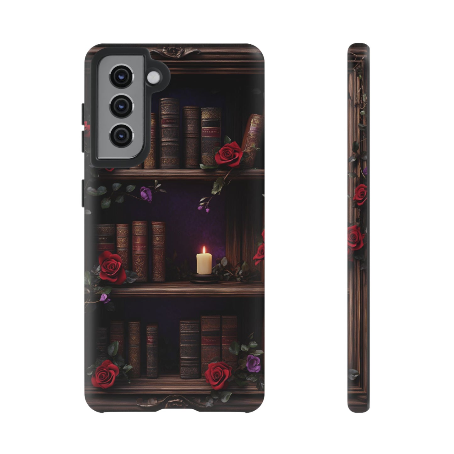 Vintage Books Phone Case - Goth Dark Academia Library Phone Cases for iPhone 16 15 14 13 12 11, Samsung Galaxy & Google Pixel