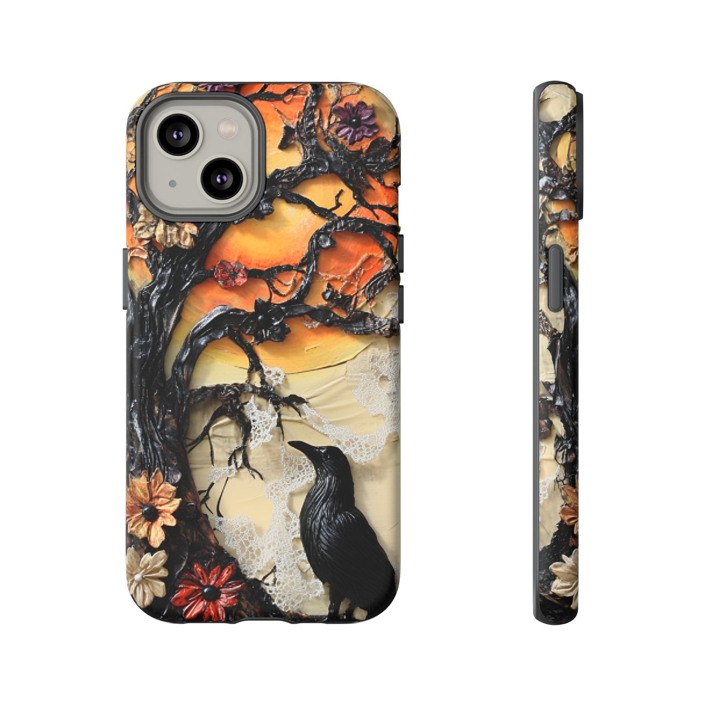 Gothic Raven Phone Case - Fantasy Goth Phone Cases for iPhone 16 15 14 13 12 11, Samsung Galaxy & Google Pixel