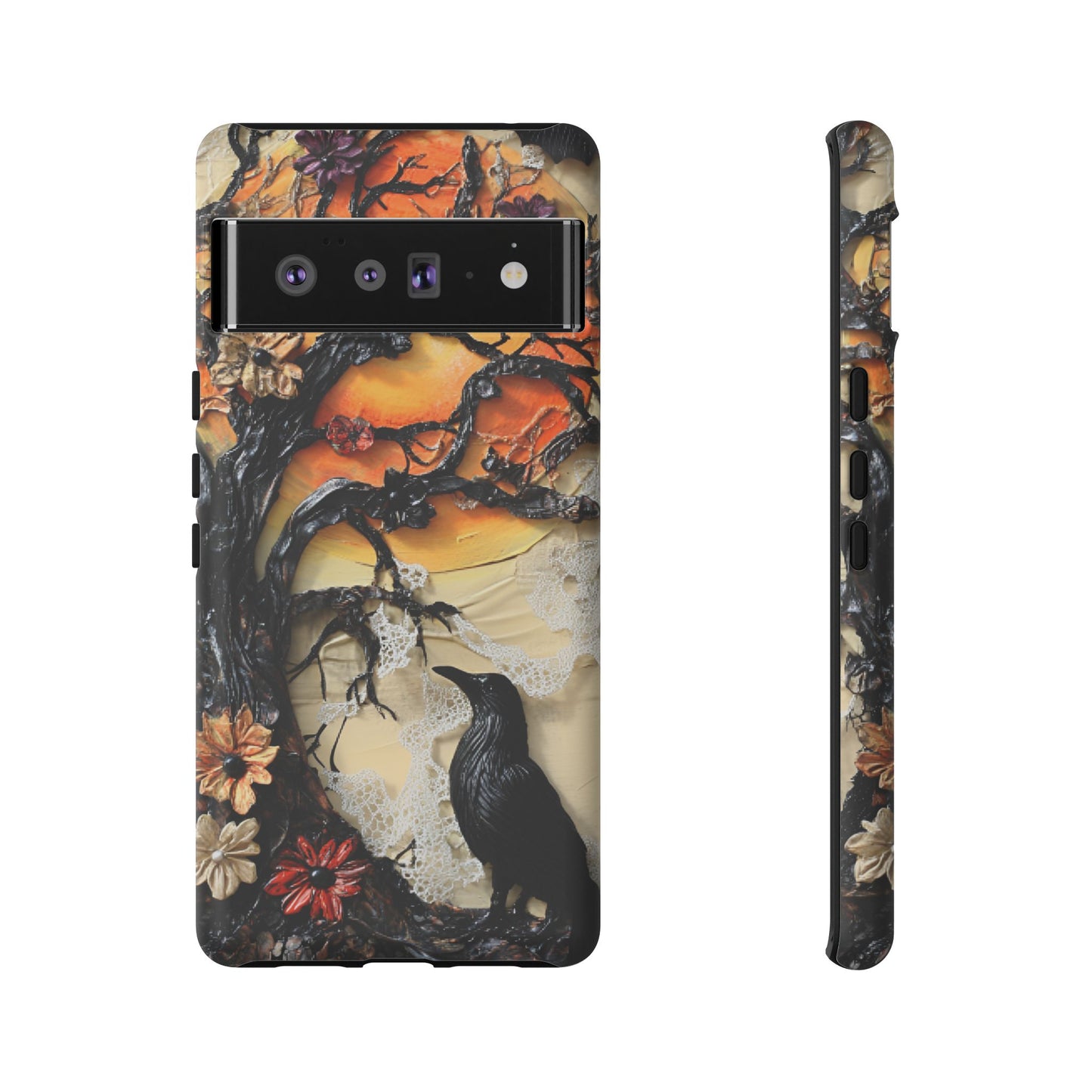 Gothic Raven Phone Case - Fantasy Goth Phone Cases for iPhone 16 15 14 13 12 11, Samsung Galaxy & Google Pixel