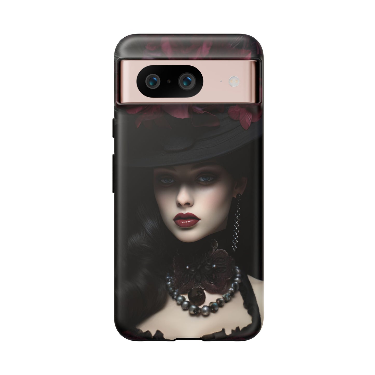 Victorian Goth Phone Case with Vintage Gothic Woman for iPhone 16 15 14 13 12 11, Samsung Galaxy & Google Pixel