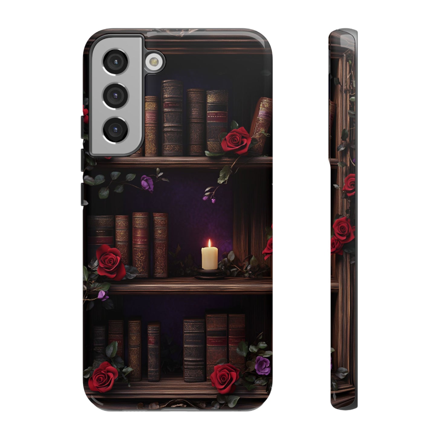 Vintage Books Phone Case - Goth Dark Academia Library Phone Cases for iPhone 16 15 14 13 12 11, Samsung Galaxy & Google Pixel