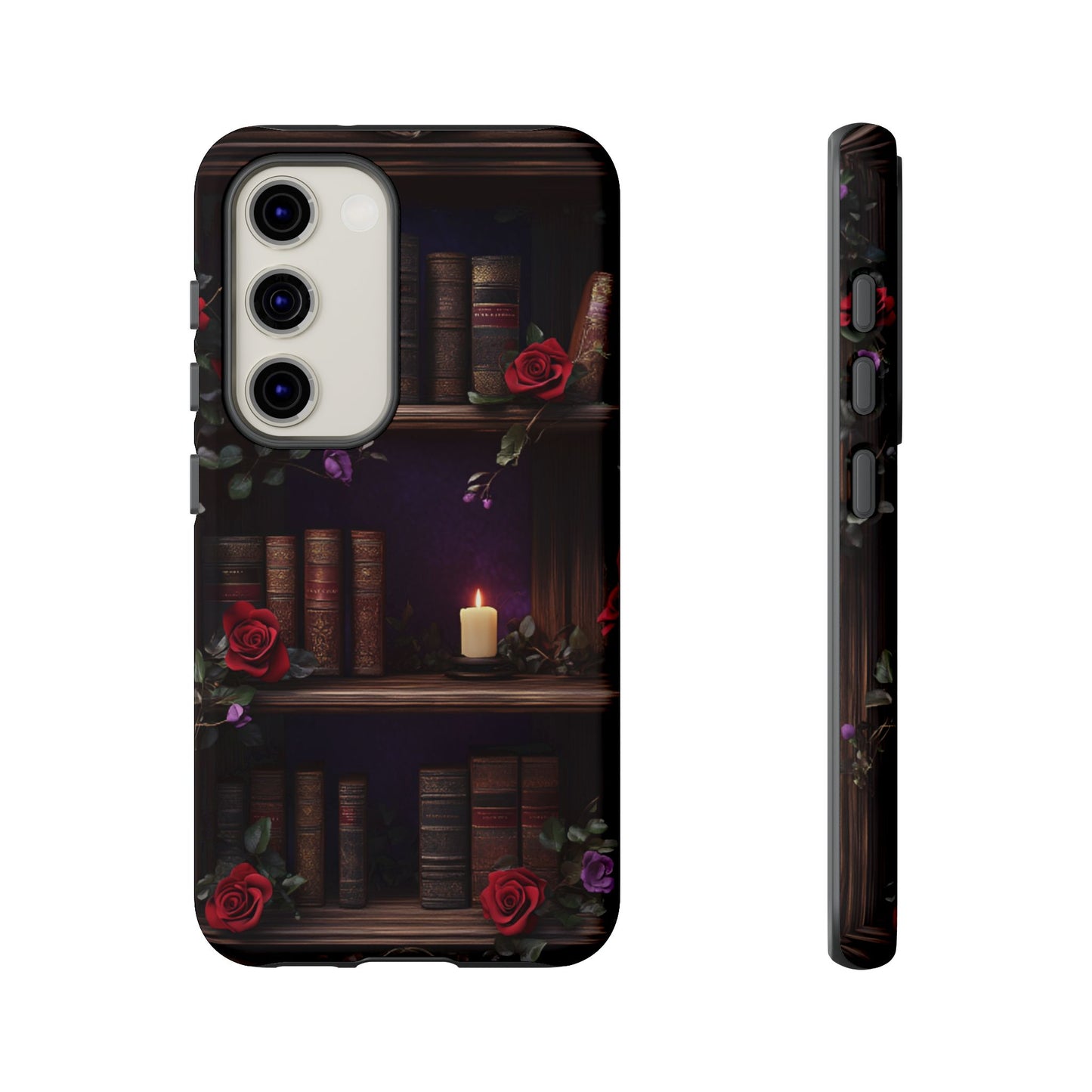 Vintage Books Phone Case - Goth Dark Academia Library Phone Cases for iPhone 16 15 14 13 12 11, Samsung Galaxy & Google Pixel