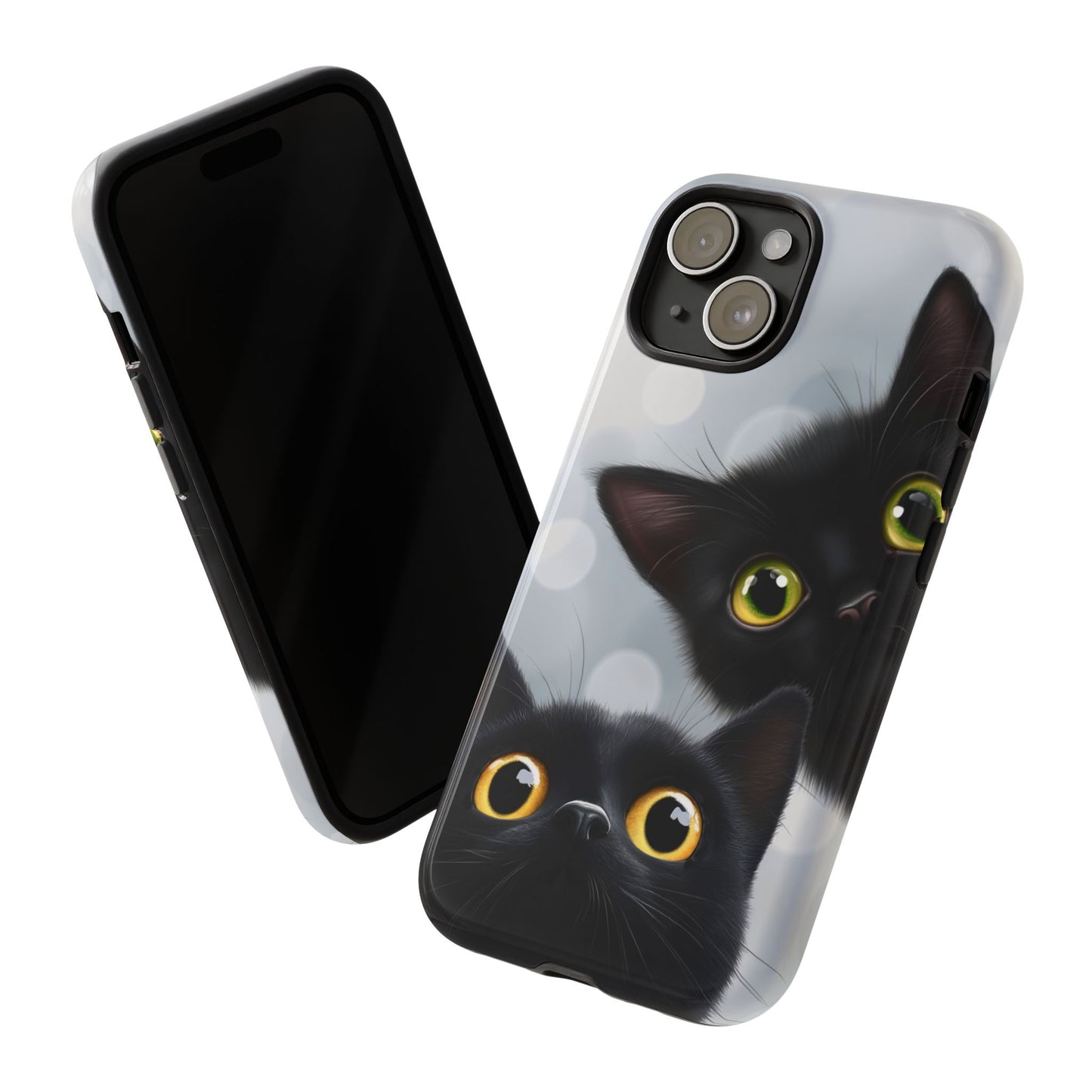 Cat Phone Case - Cute Black Cats Phone Cases - iPhone 16 15 14 13 12 11, Samsung Galaxy & Google Pixel Phone Covers