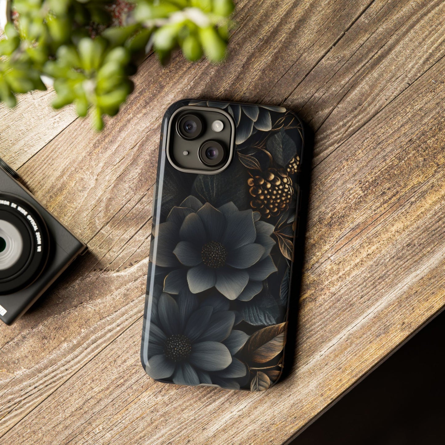 Dark Flower Phone Case - iPhone 16 15 14 13 12 11, Samsung Galaxy & Google Pixel Phone Covers