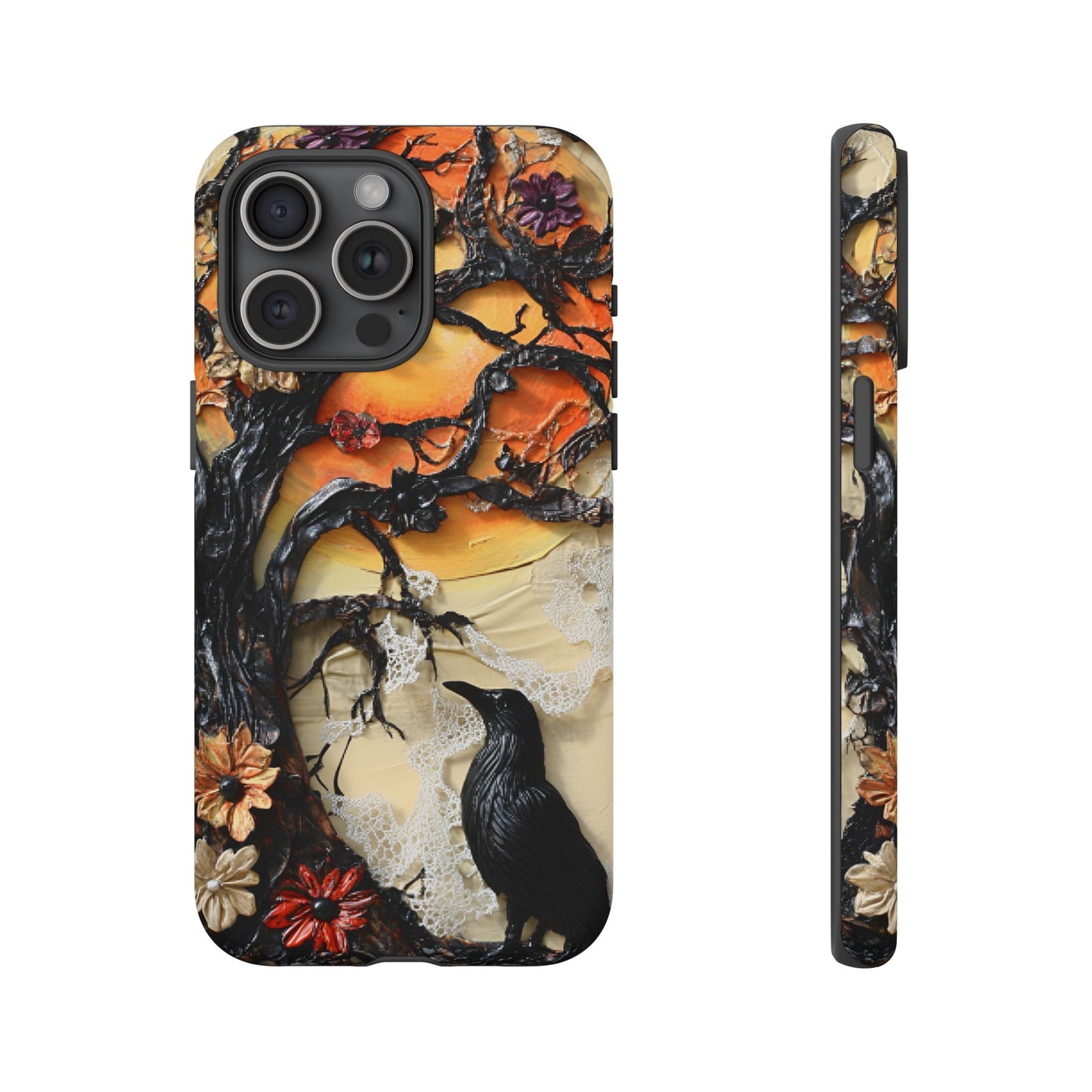 Gothic Raven Phone Case - Fantasy Goth Phone Cases for iPhone 16 15 14 13 12 11, Samsung Galaxy & Google Pixel