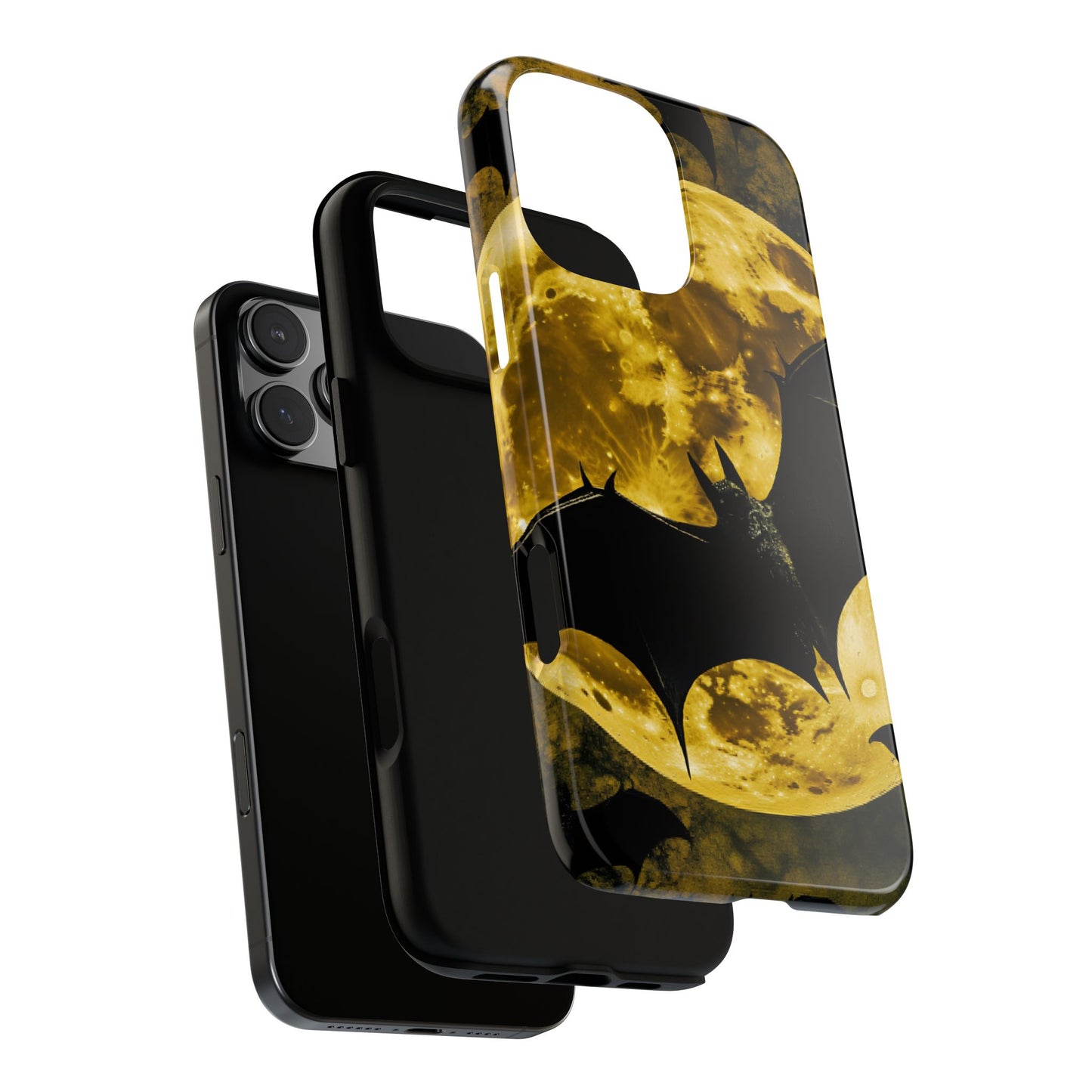 Gothic Bat and Moon Phone Case - Spooky Halloween Phone Cases - iPhone 16 15 14 13 12 11, Samsung Galaxy & Google Pixel Phone Covers