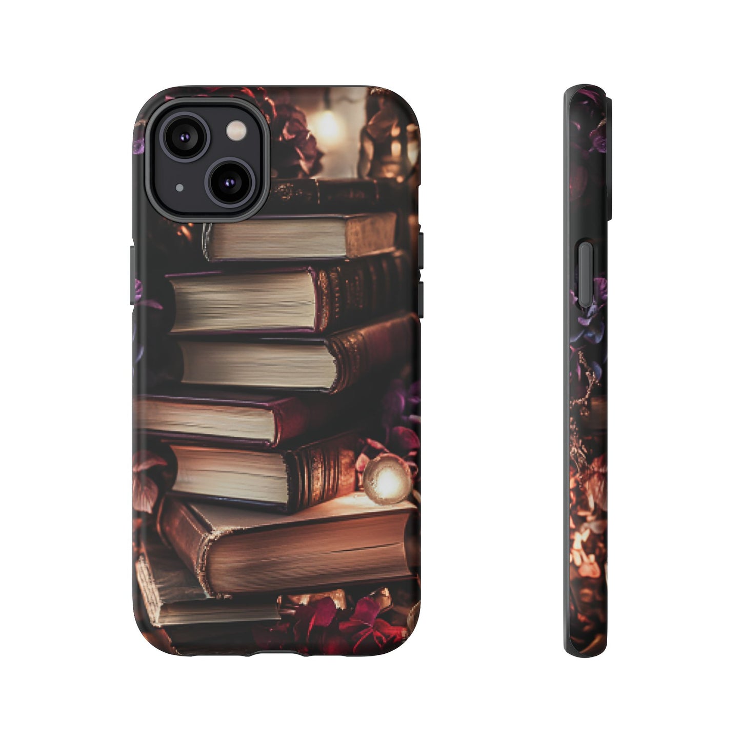 Book Lover Phone Case - Vintage Dark Academia Books - iPhone 16 15 14 13 12 11, Samsung Galaxy & Google Pixel Phone Covers