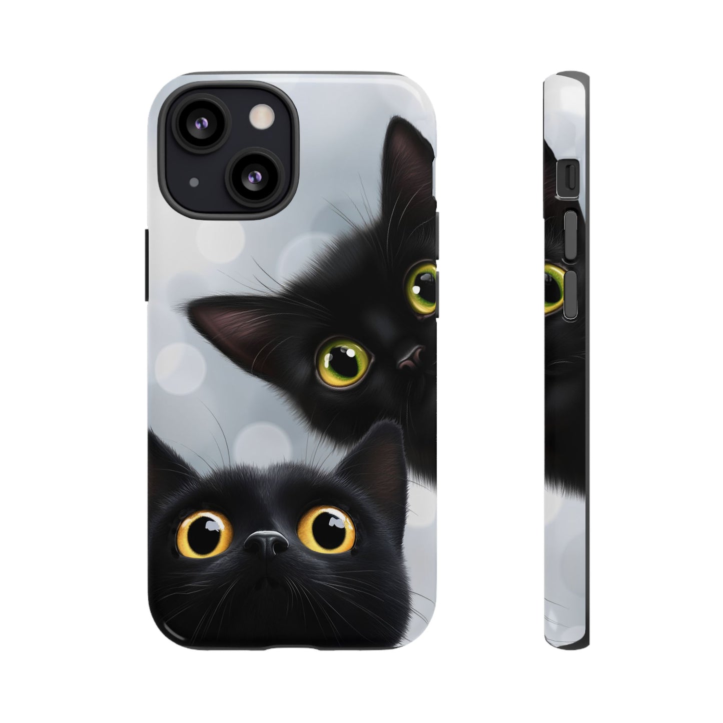 Cat Phone Case - Cute Black Cats Phone Cases for iPhone 16 15 14 13 12 11, Samsung Galaxy & Google Pixel