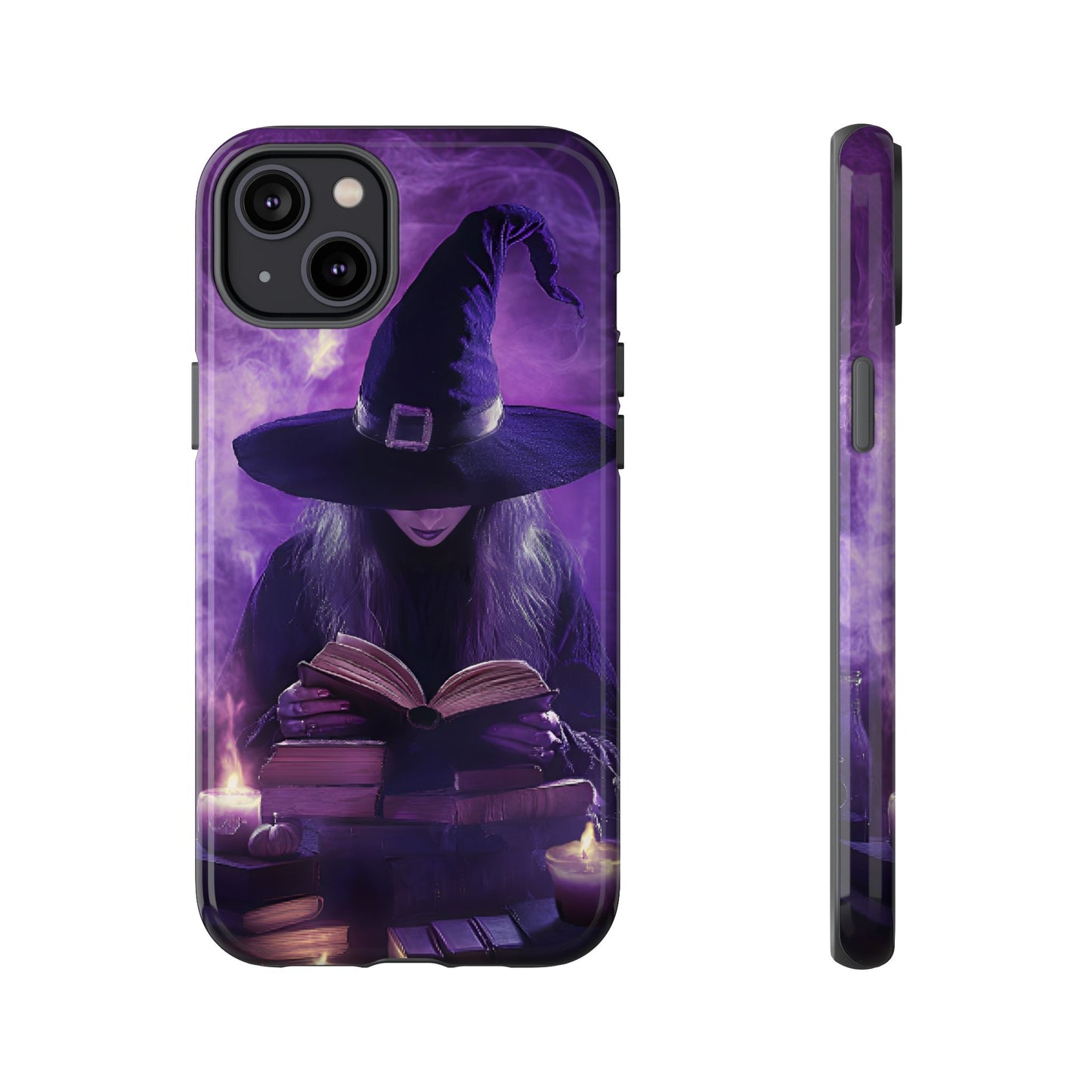 Witch Reading Book Phone Case - Witchy  Halloween Phone Cases - iPhone 16 15 14 13 12 11, Samsung Galaxy & Google Pixel Phone Covers