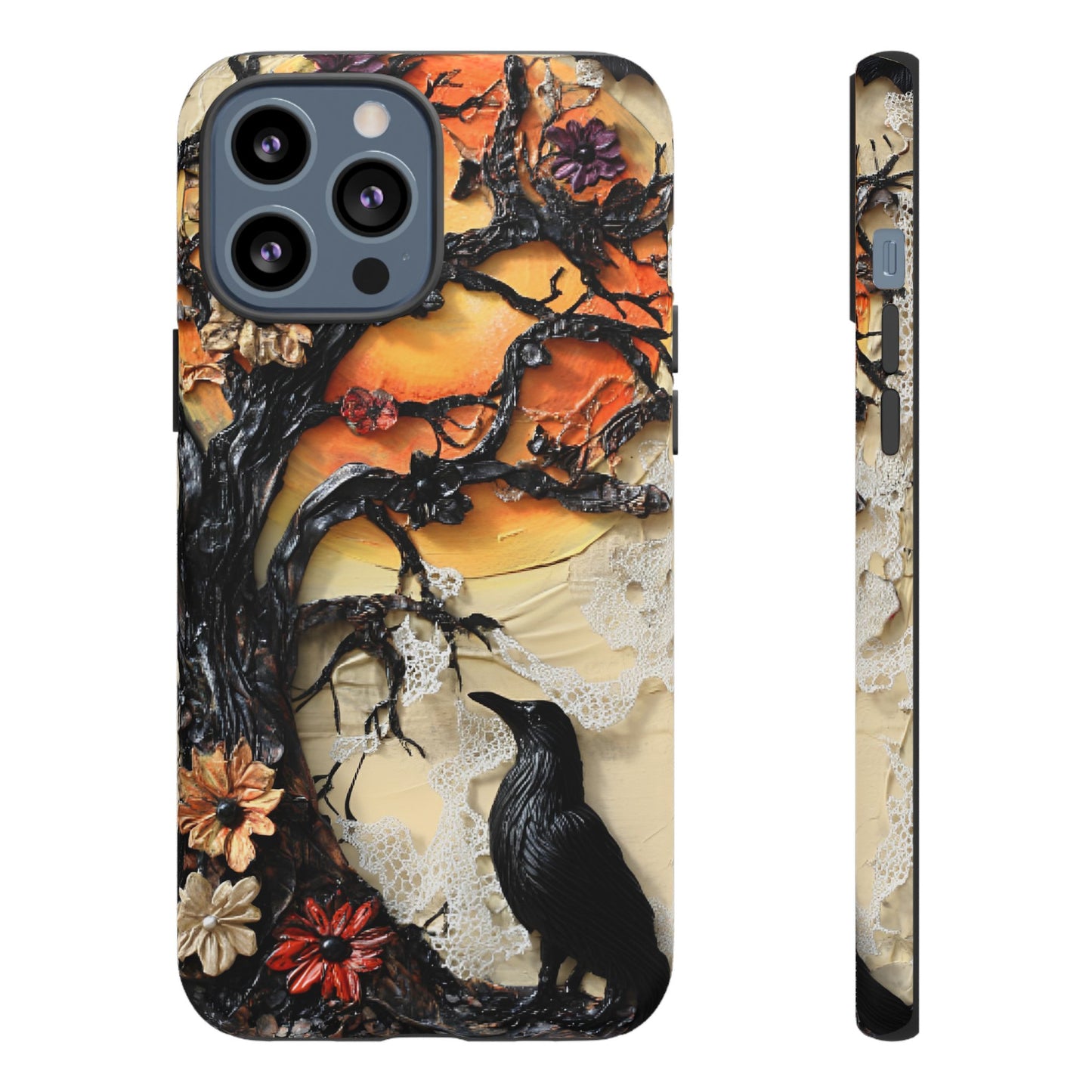 Gothic Raven Phone Case - Fantasy Goth Phone Cases for iPhone 16 15 14 13 12 11, Samsung Galaxy & Google Pixel