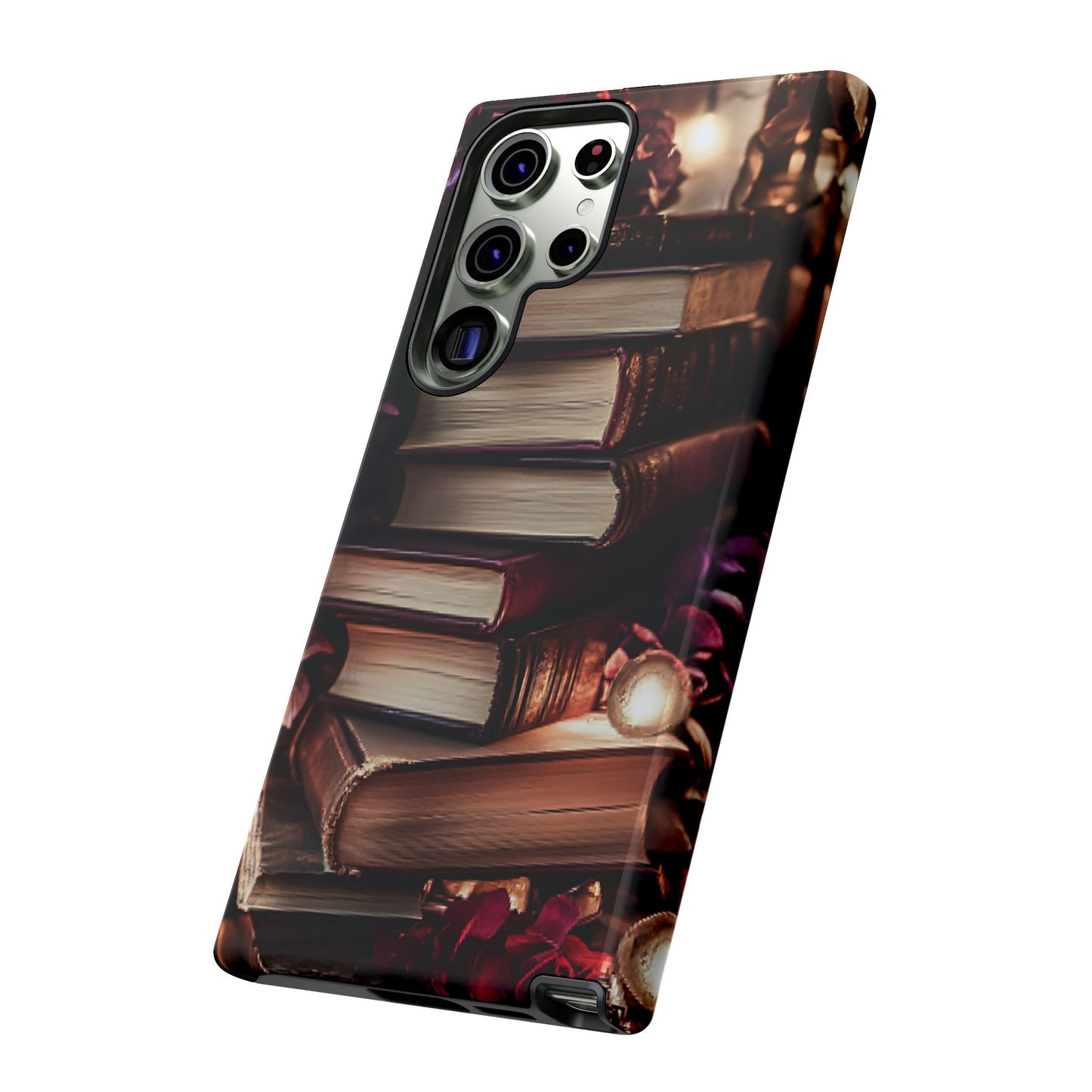 Book Lover Phone Case - Vintage Dark Academia Books - iPhone 16 15 14 13 12 11, Samsung Galaxy & Google Pixel Phone Covers