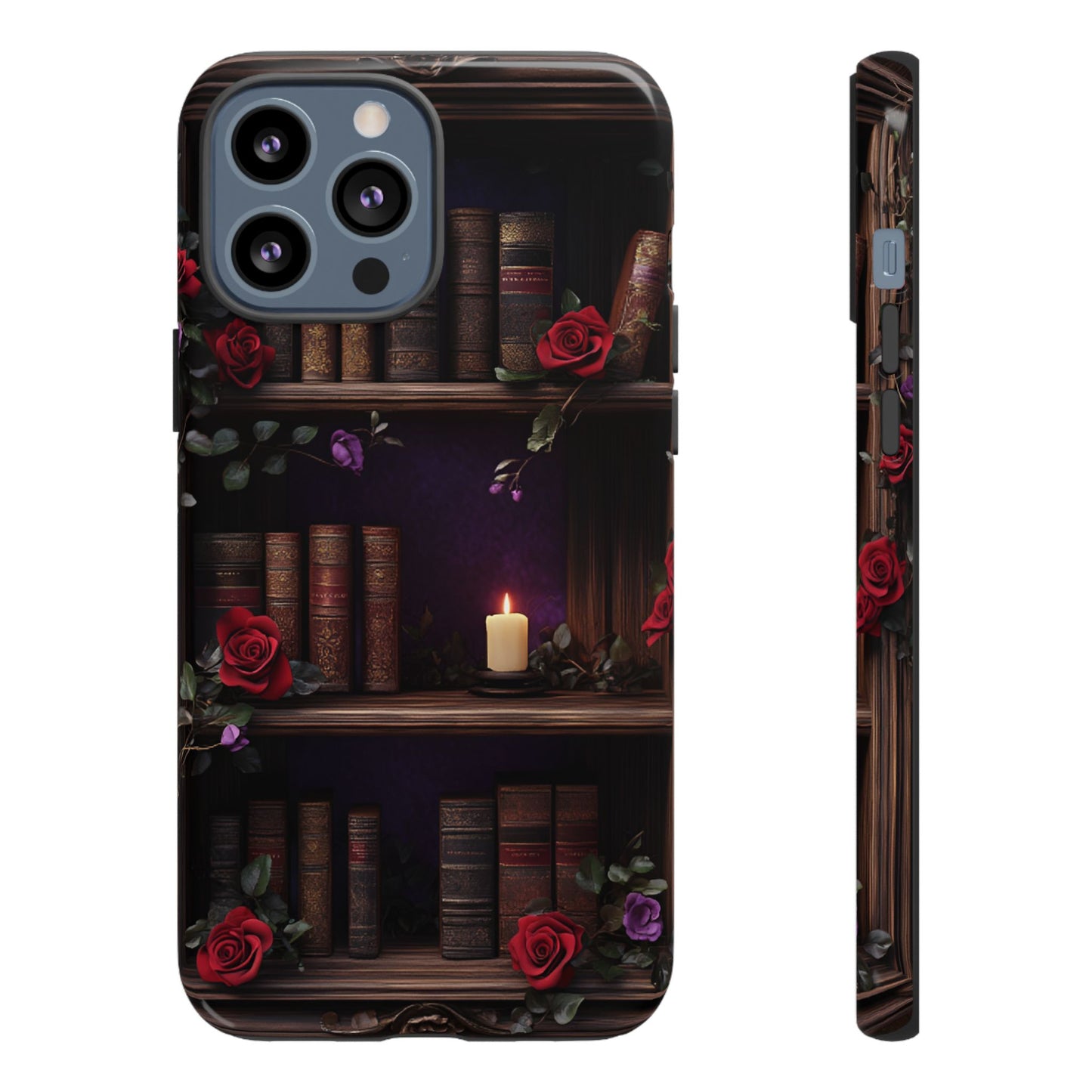 Vintage Books Phone Case - Goth Dark Academia Library Phone Cases for iPhone 16 15 14 13 12 11, Samsung Galaxy & Google Pixel