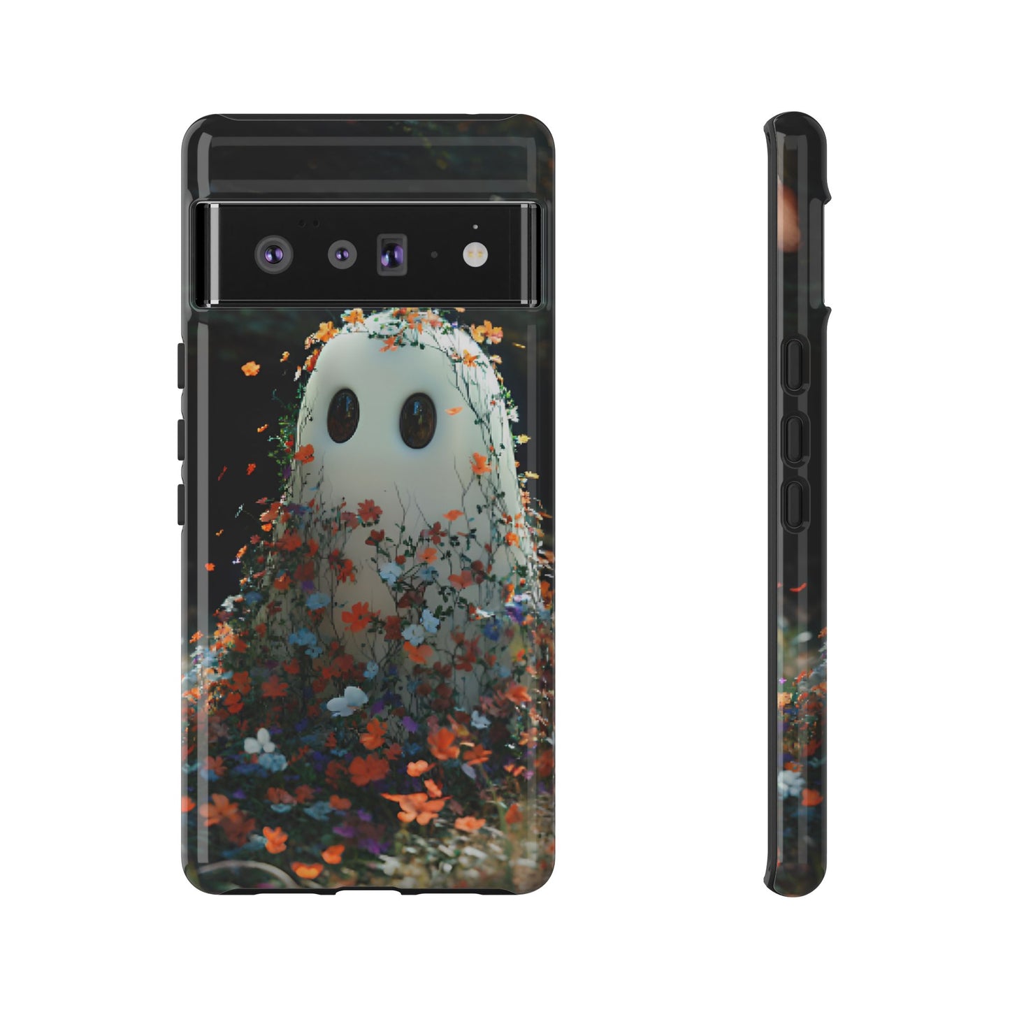 Floral Ghost Phone Case - iPhone 16 15 14 13 12 11, Samsung Galaxy & Google Pixel Phone Covers