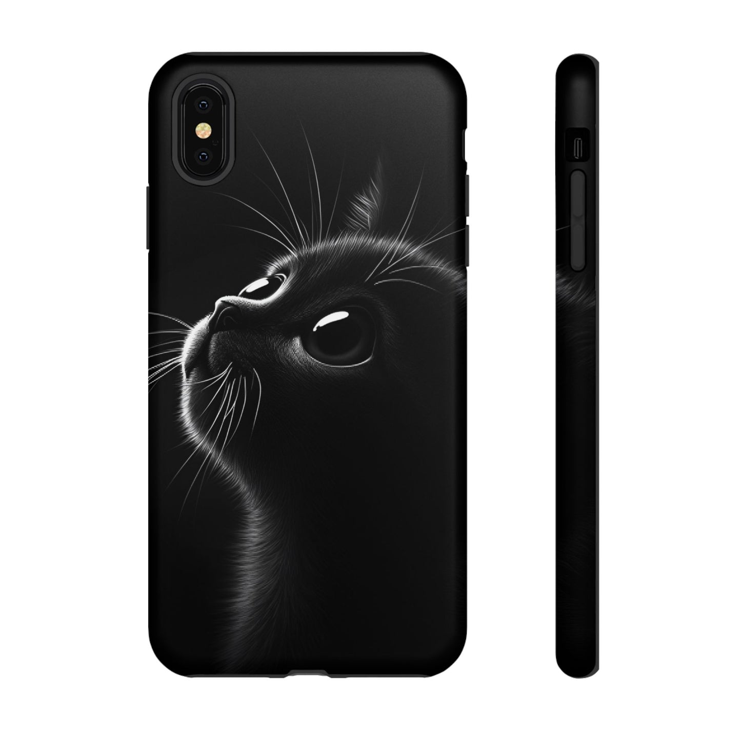 Cute Black Cat Phone Case - Cat Lover Phone Cases for iPhone 16 15 14 13 12 11, Samsung Galaxy & Google Pixel