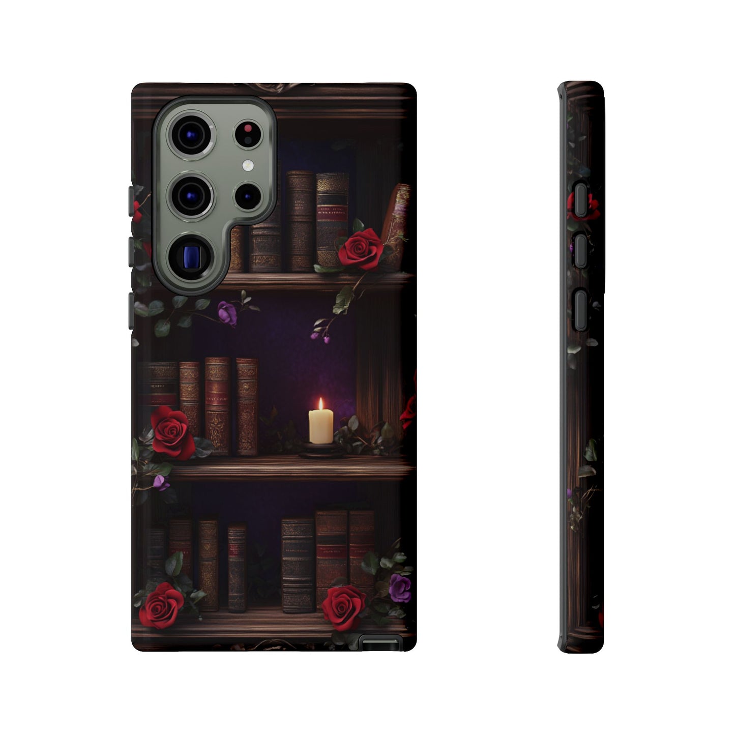 Vintage Books Phone Case - Goth Dark Academia Library Phone Cases for iPhone 16 15 14 13 12 11, Samsung Galaxy & Google Pixel