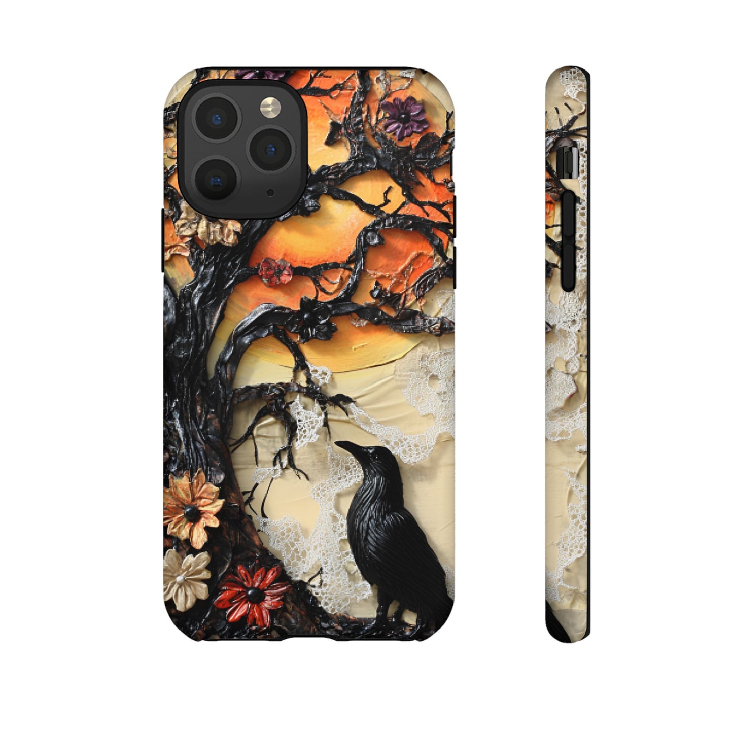 Gothic Raven Phone Case - Fantasy Goth Phone Cases for iPhone 16 15 14 13 12 11, Samsung Galaxy & Google Pixel