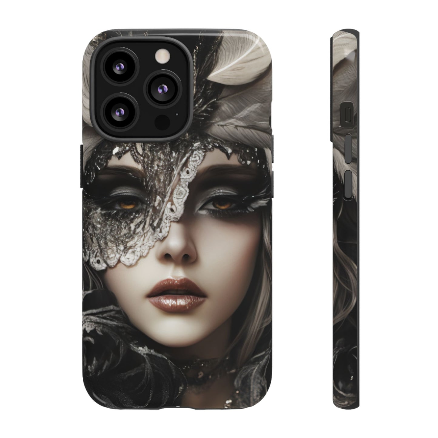 Goth Phone Case with Aesthetic Woman for iPhone 16 15 14 13 12 11, Samsung Galaxy & Google Pixel