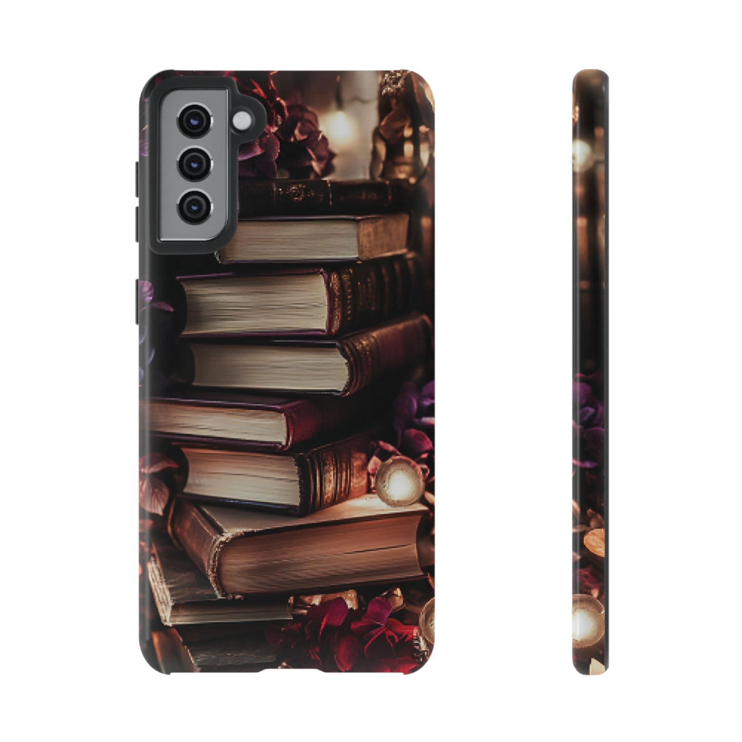 Book Lover Phone Case - Vintage Dark Academia Books - iPhone 16 15 14 13 12 11, Samsung Galaxy & Google Pixel Phone Covers