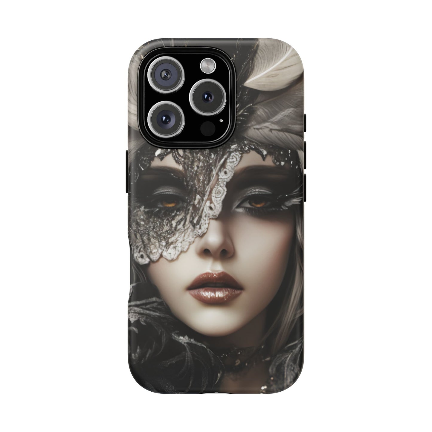 Goth Phone Case with Aesthetic Woman for iPhone 16 15 14 13 12 11, Samsung Galaxy & Google Pixel