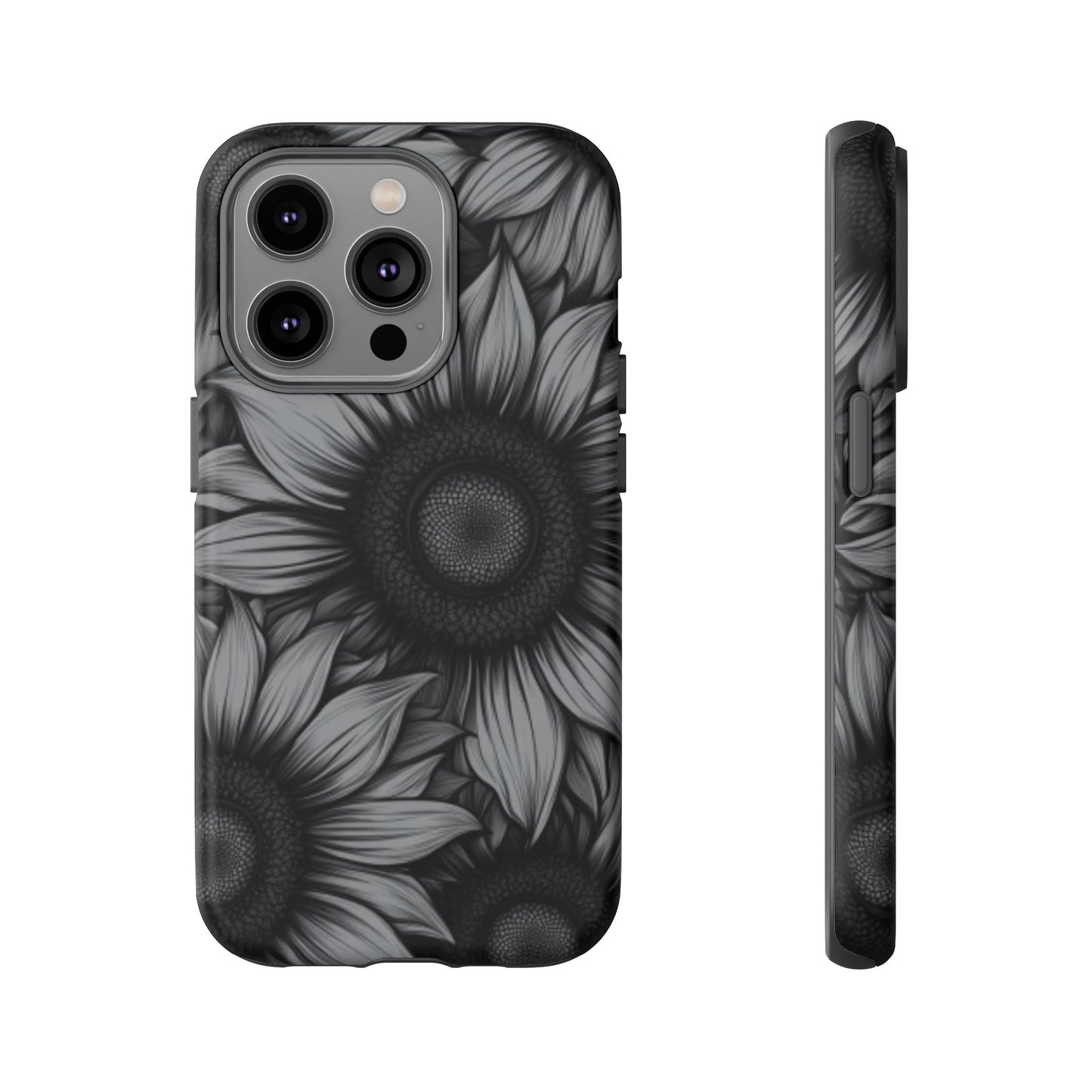 Sunflower Phone Case - Dark Gothic Floral Phone Cases for Phone 16 15 14 13 12 11, Samsung Galaxy & Google Pixel