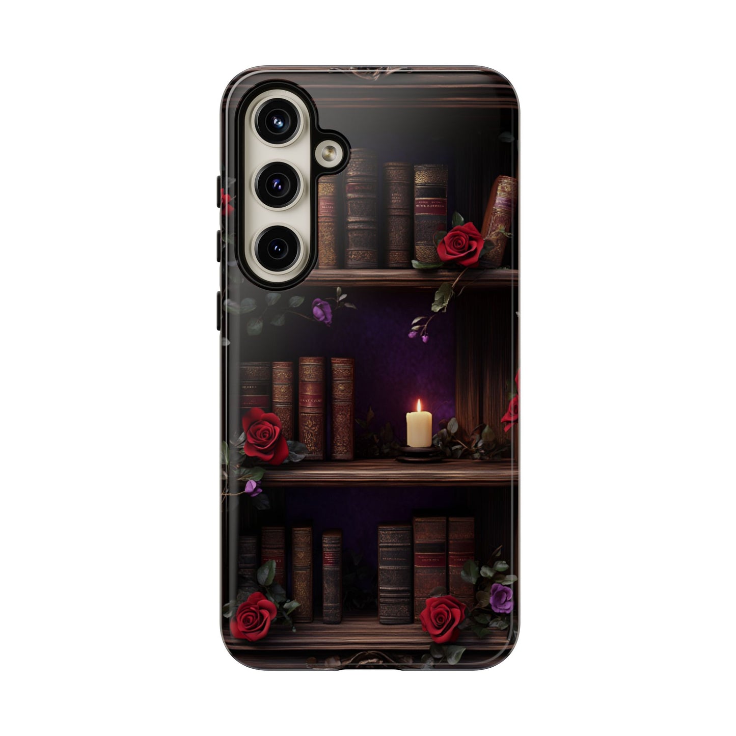 Vintage Books Phone Case - Goth Dark Academia Library Phone Cases for iPhone 16 15 14 13 12 11, Samsung Galaxy & Google Pixel