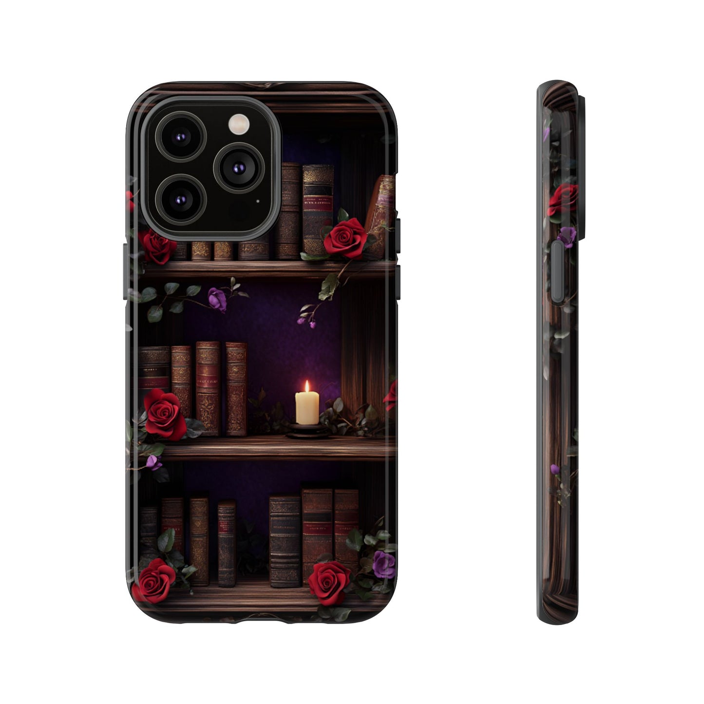 Vintage Books Phone Case - Goth Dark Academia Library Phone Cases for iPhone 16 15 14 13 12 11, Samsung Galaxy & Google Pixel