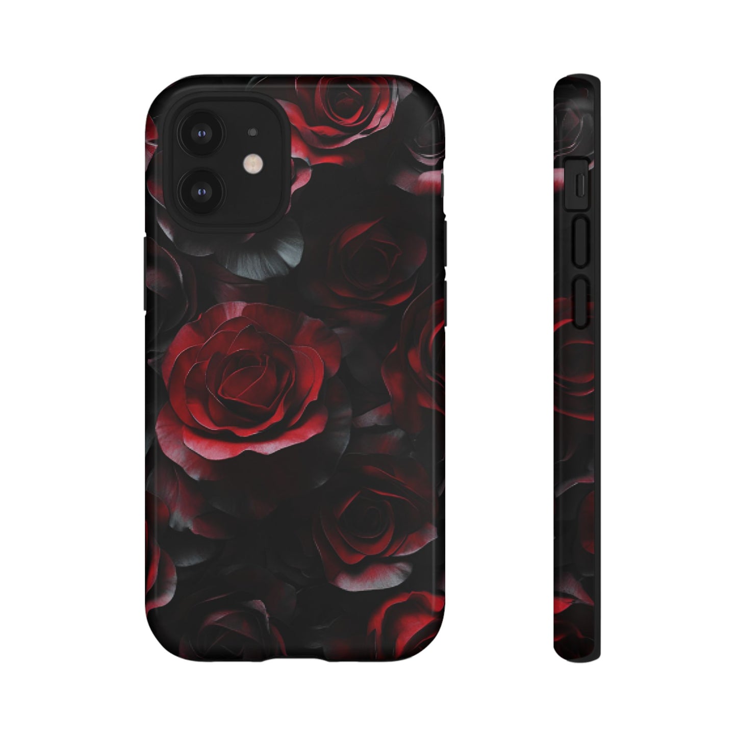 Dark Rose Flower Phone Case - Gothic Floral Phone Cases for iPhone 16 15 14 13 12 11, Samsung Galaxy & Google Pixel