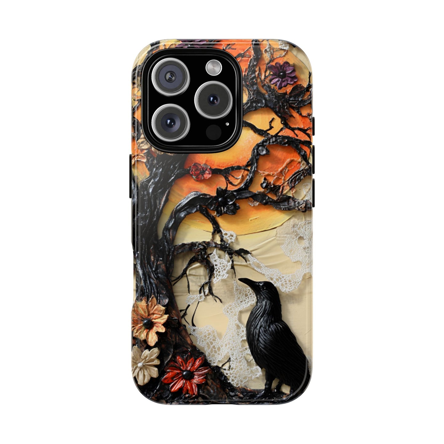 Gothic Raven Phone Case - Fantasy Goth Phone Cases for iPhone 16 15 14 13 12 11, Samsung Galaxy & Google Pixel