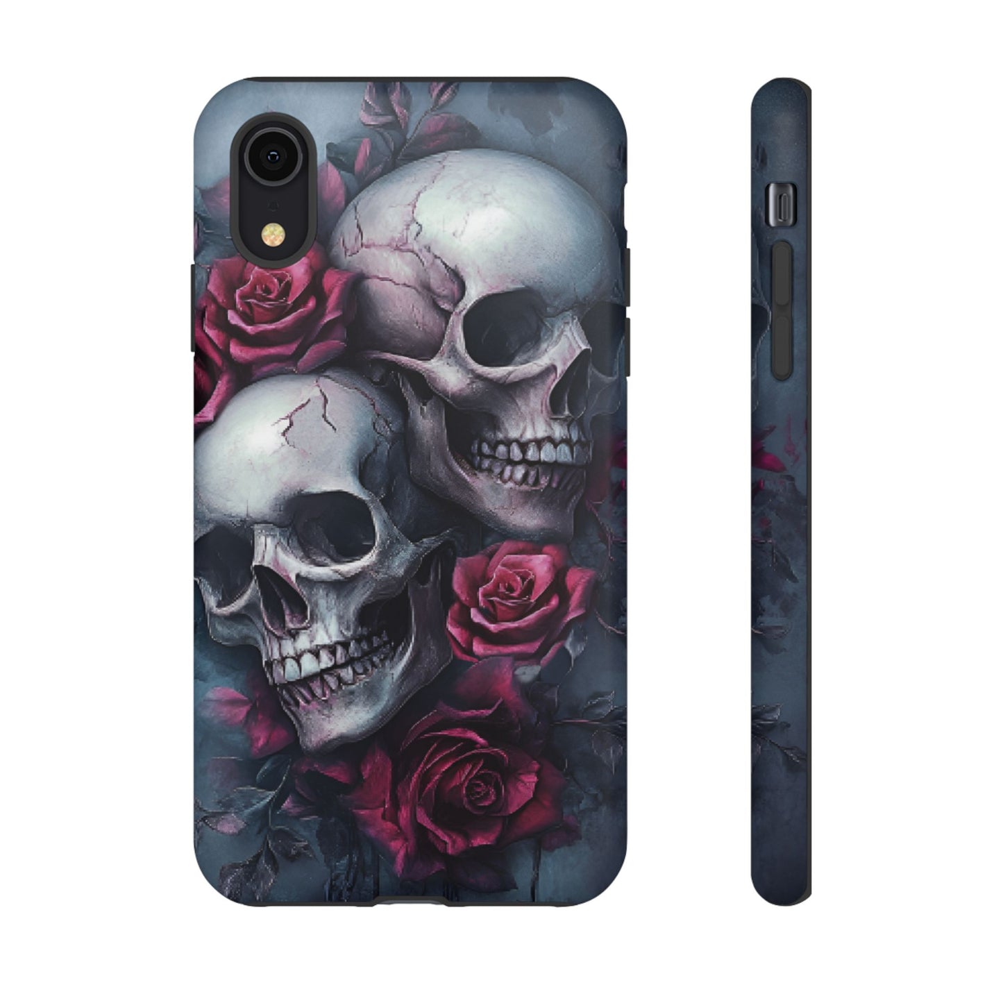 Skulls and Roses Phone Case - Gothic Dark Romance Phone Cases - iPhone 16 15 14 13 12 11, Samsung Galaxy & Google Pixel Phone Covers - Boo and Bewear