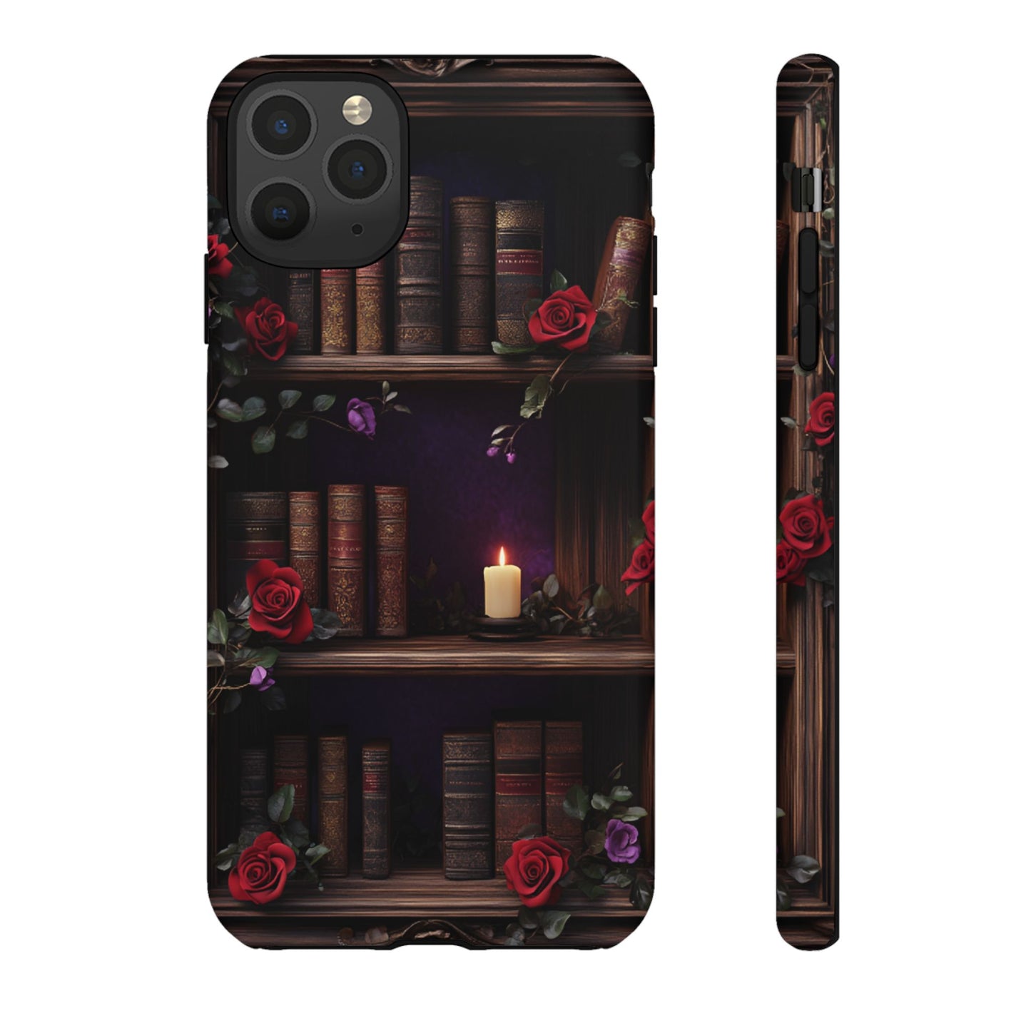 Vintage Books Phone Case - Goth Dark Academia Library Phone Cases for iPhone 16 15 14 13 12 11, Samsung Galaxy & Google Pixel