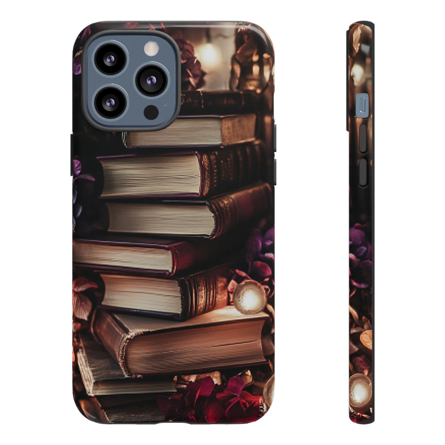 Book Lover Phone Case - Vintage Dark Academia Books - iPhone 16 15 14 13 12 11, Samsung Galaxy & Google Pixel Phone Covers