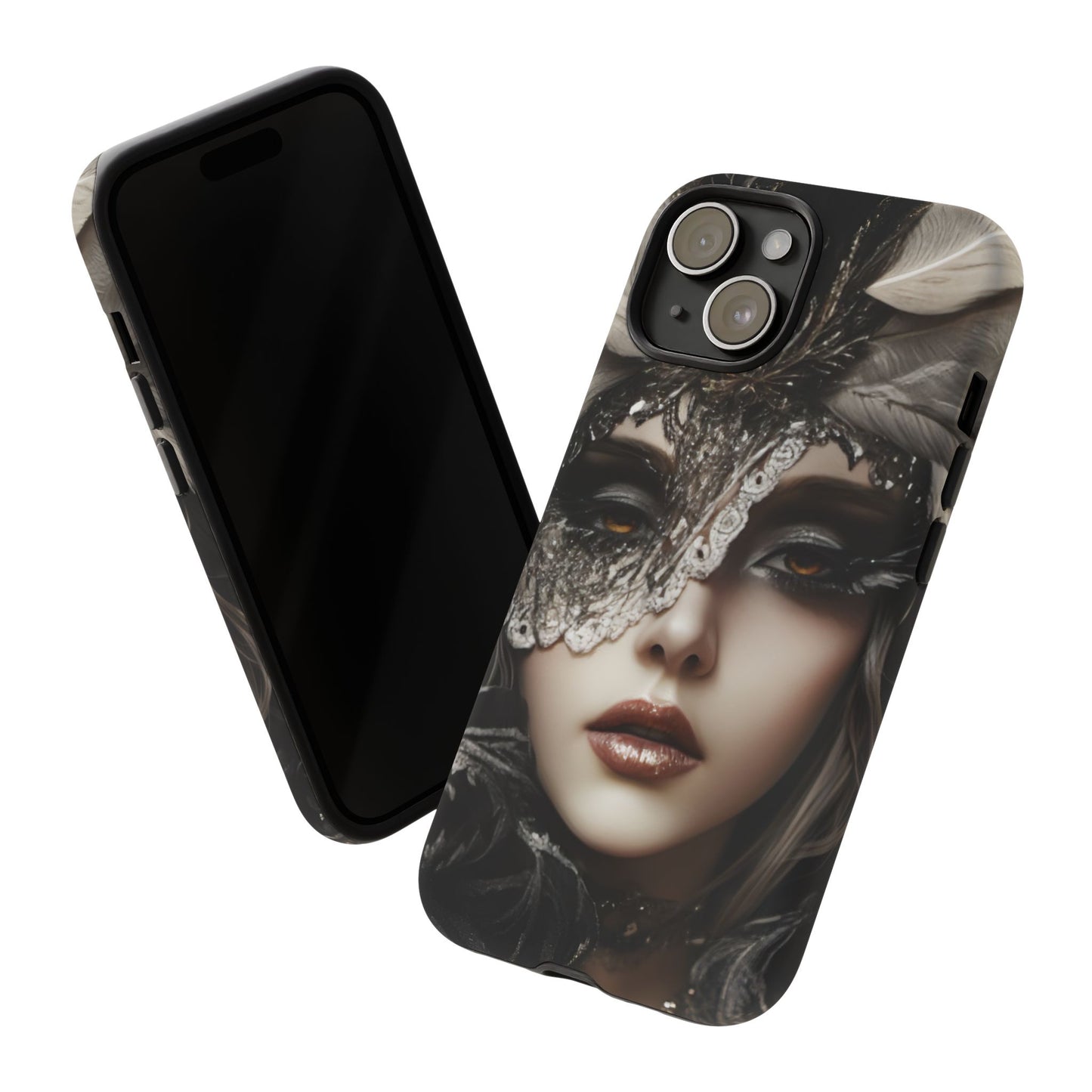 Goth Phone Case with Aesthetic Woman - iPhone 16 15 14 13 12 11, Samsung Galaxy & Google Pixel Phone Covers - Boo and Bewear