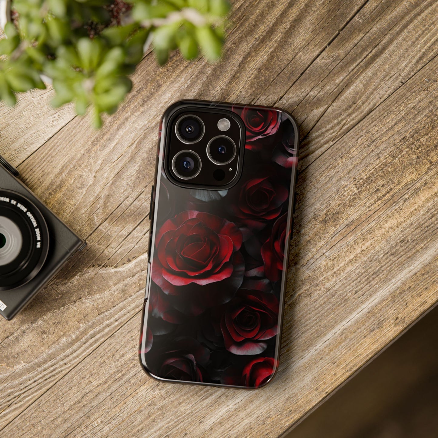 Dark Rose Flower Phone Case - Gothic Floral Phone Cases - iPhone 16 15 14 13 12 11, Samsung Galaxy & Google Pixel Phone Covers