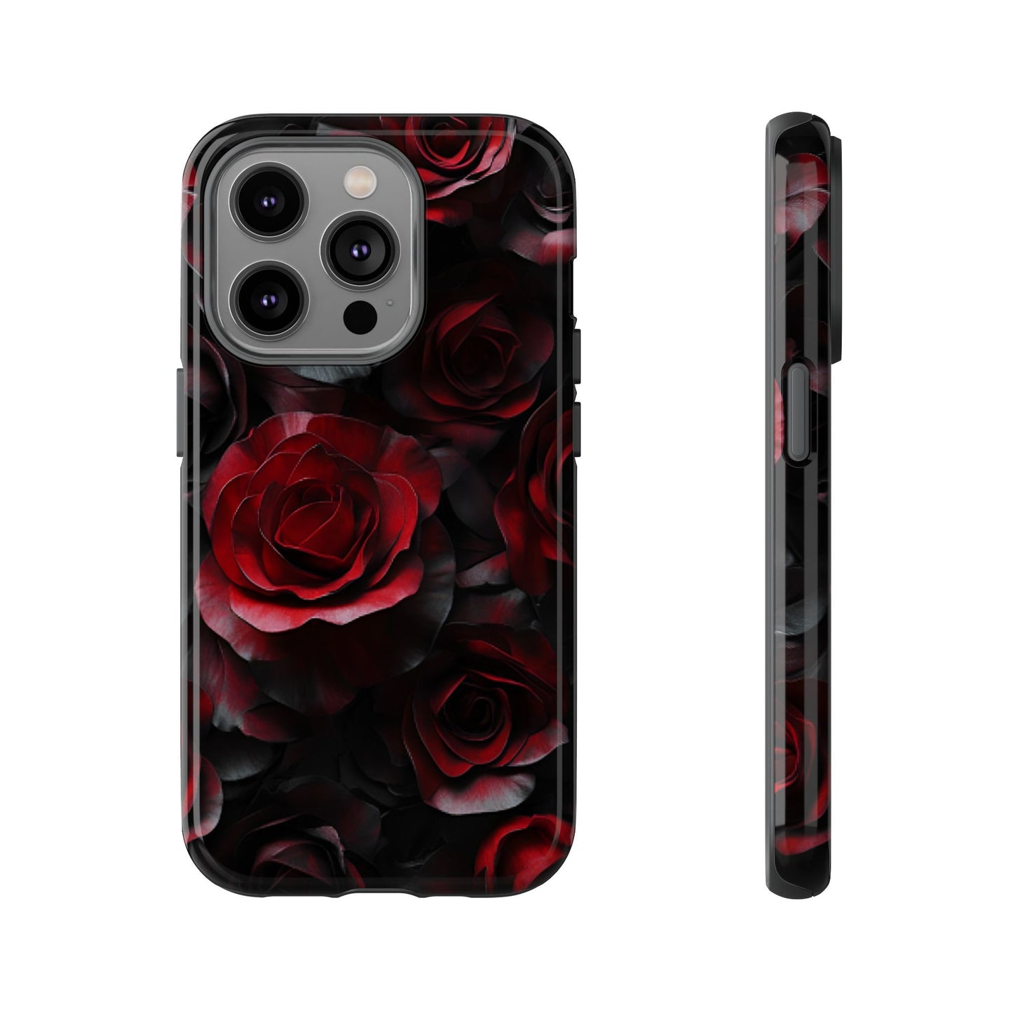 Dark Rose Flower Phone Case - Gothic Floral Phone Cases for iPhone 16 15 14 13 12 11, Samsung Galaxy & Google Pixel