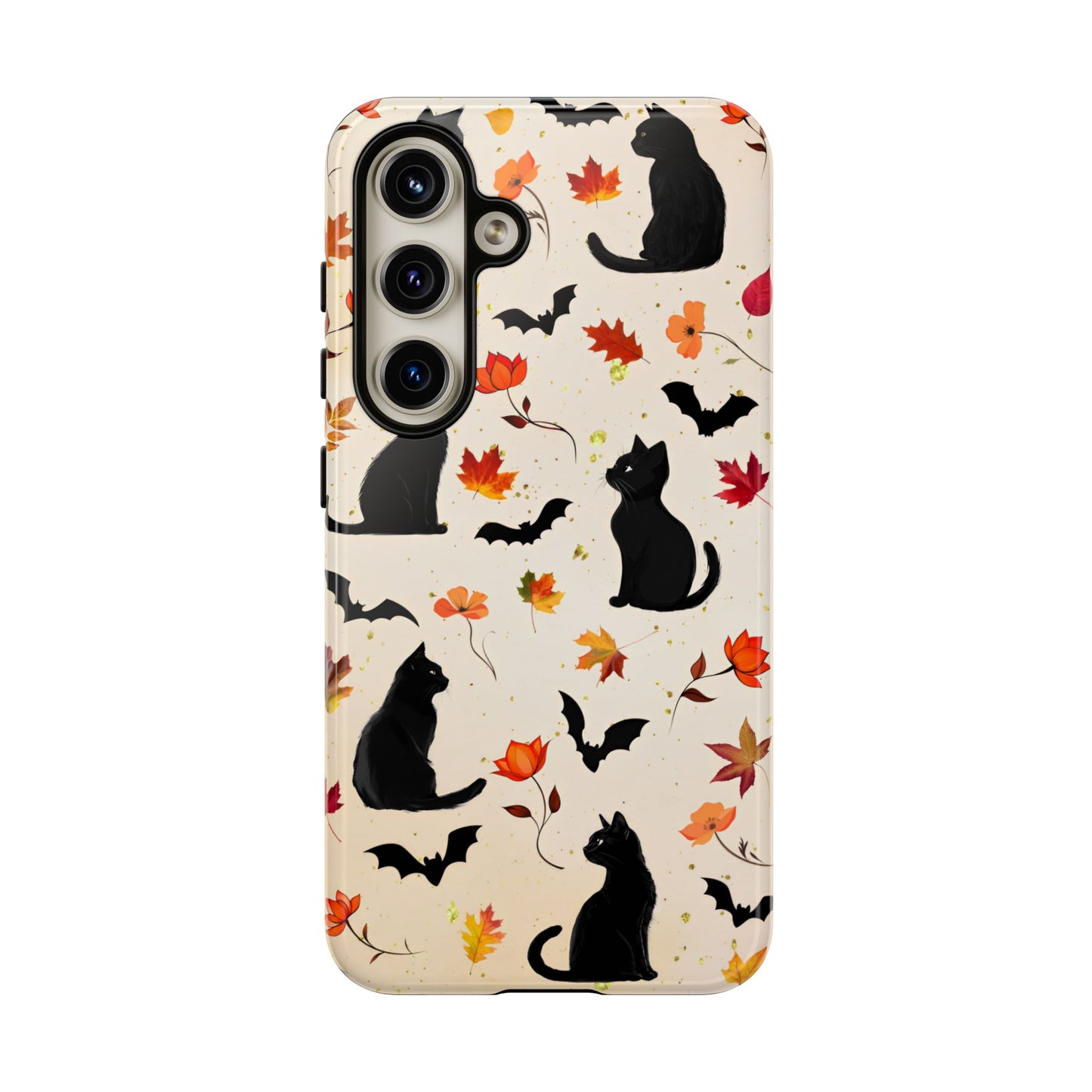 Cute Black Cats Halloween Phone Case - Aesthetic Fall Phone Cases - iPhone 16 15 14 13 12 11, Samsung Galaxy & Google Pixel Phone Covers