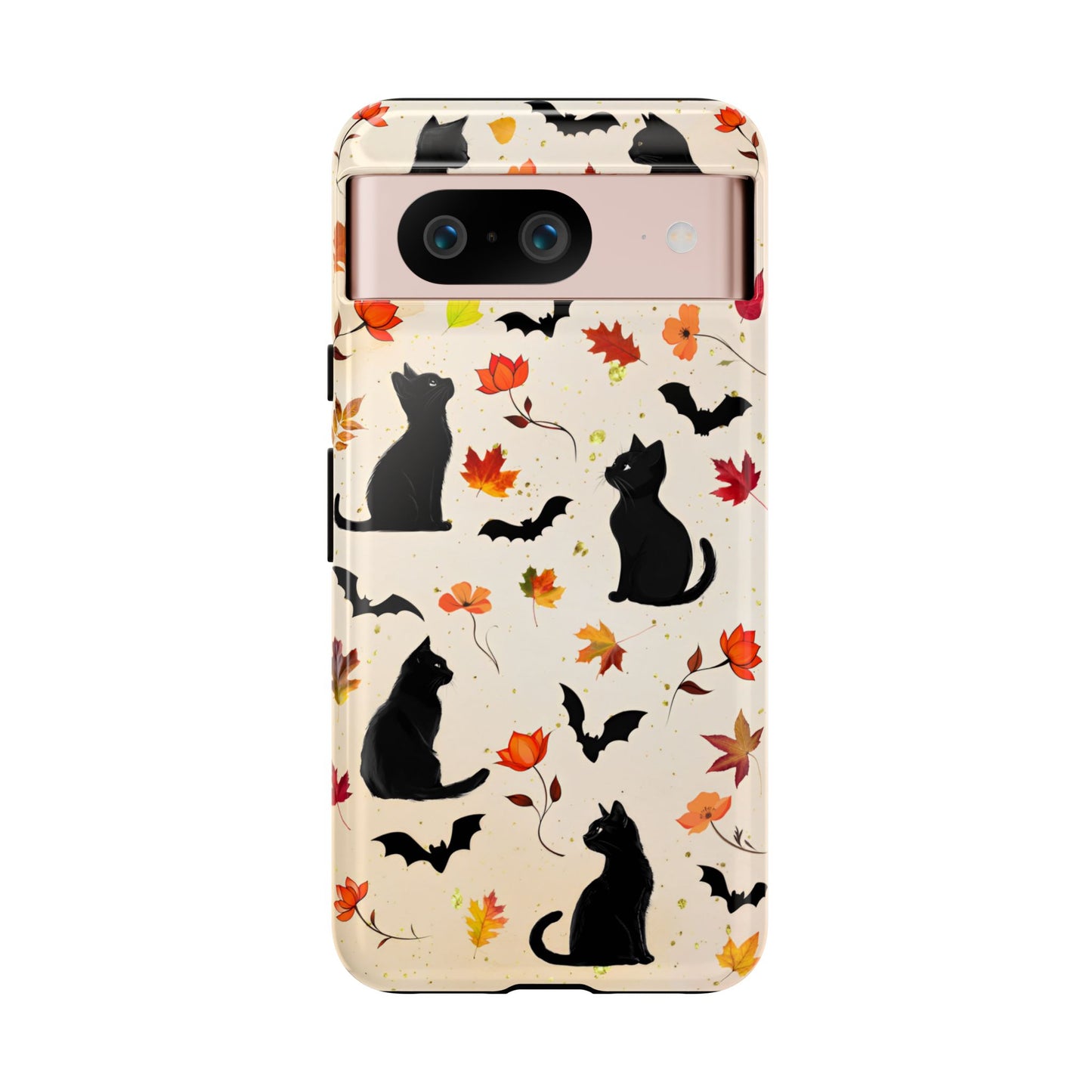 Cute Black Cats Halloween Phone Case - Aesthetic Fall Phone Cases - iPhone 16 15 14 13 12 11, Samsung Galaxy & Google Pixel Phone Covers