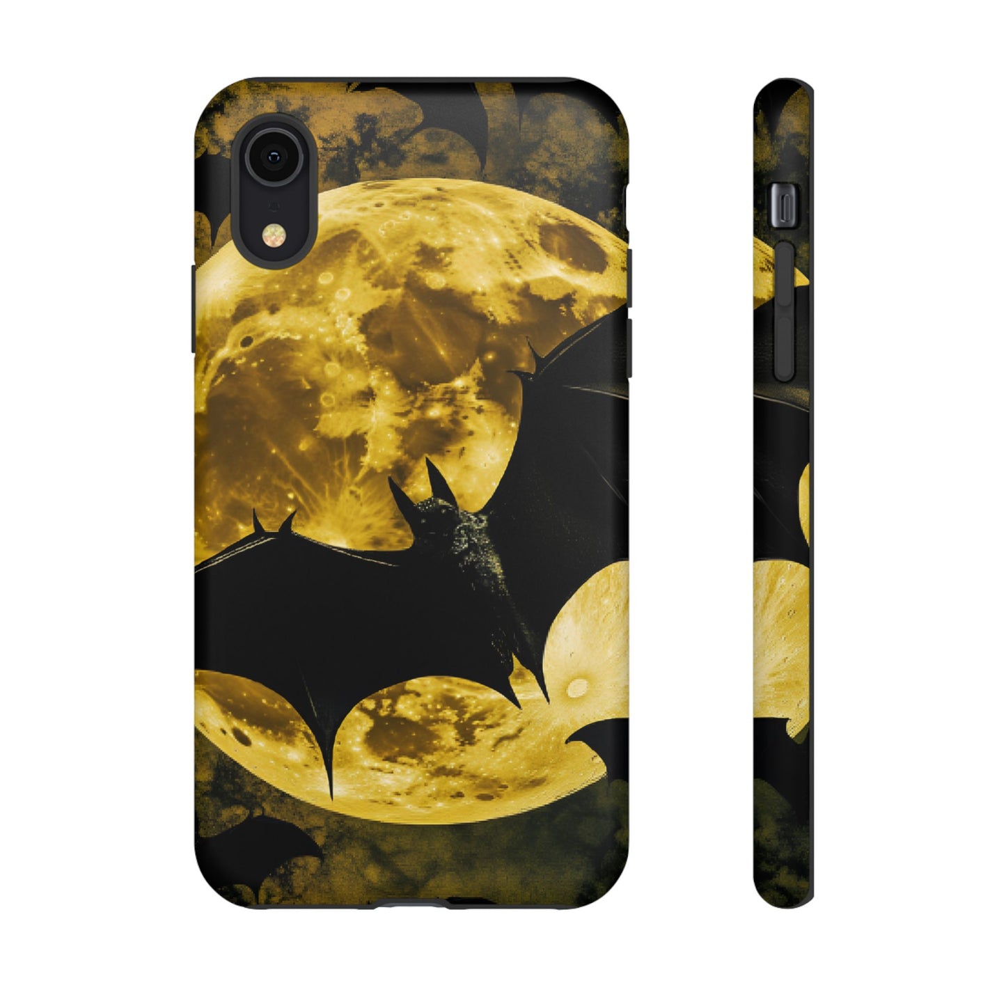 Gothic Bat and Moon Phone Case - Spooky Halloween Phone Cases - iPhone 16 15 14 13 12 11, Samsung Galaxy & Google Pixel Phone Covers - Boo and Bewear