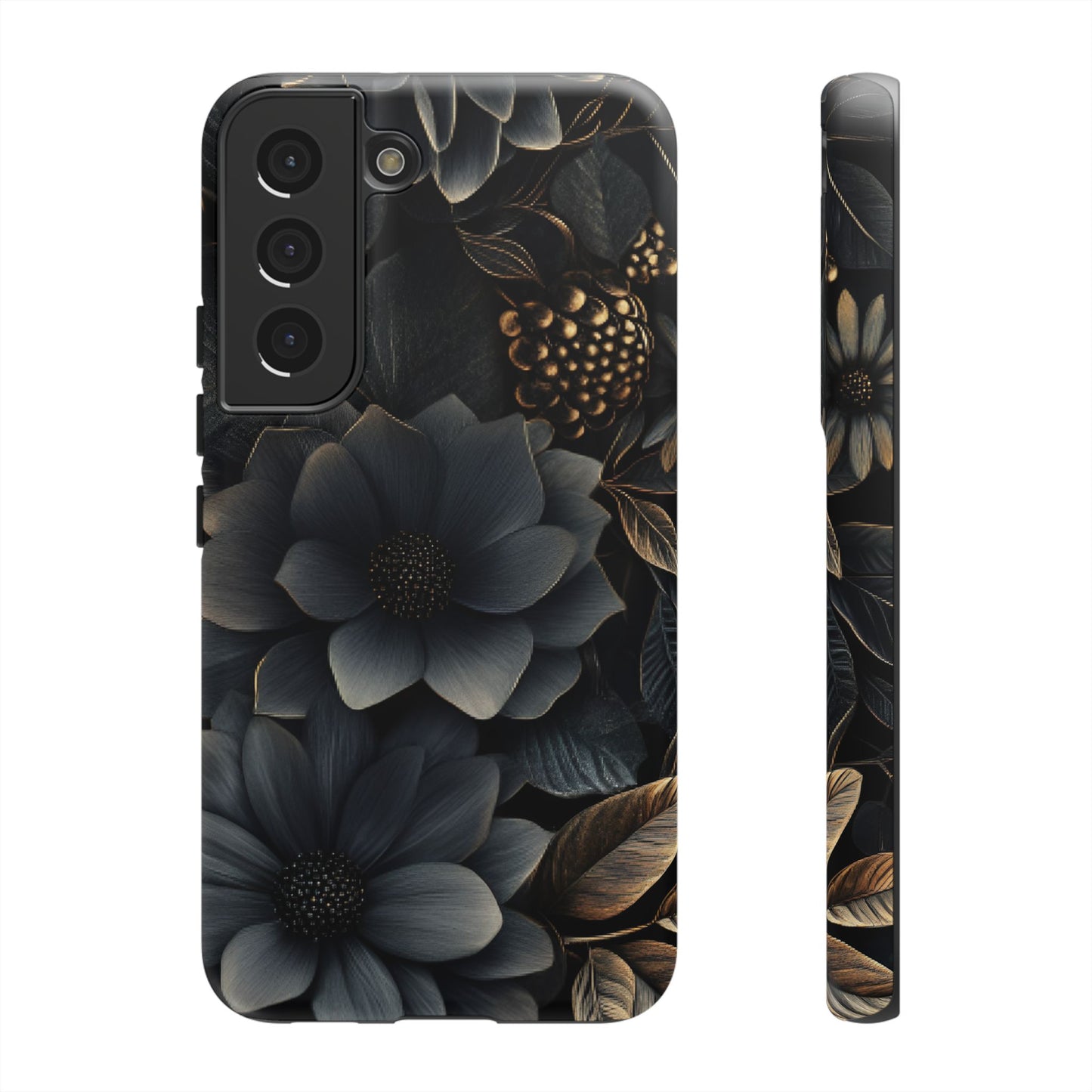 Dark Flower Phone Case - iPhone 16 15 14 13 12 11, Samsung Galaxy & Google Pixel Phone Covers