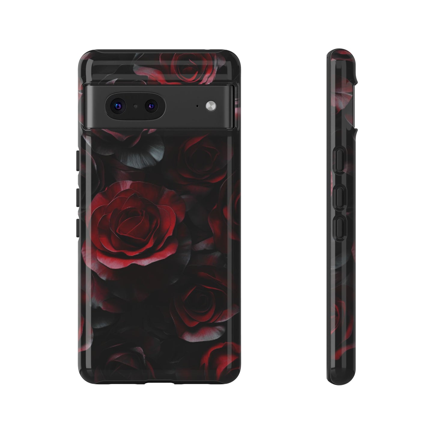 Dark Rose Flower Phone Case - Gothic Floral Phone Cases for iPhone 16 15 14 13 12 11, Samsung Galaxy & Google Pixel