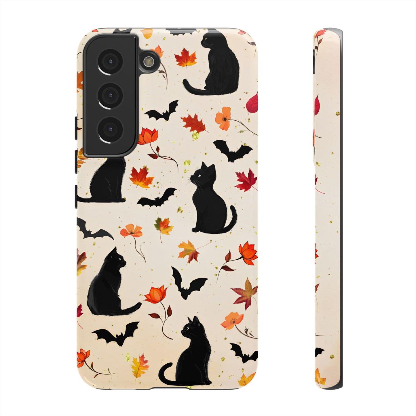 Cute Black Cats Halloween Phone Case - Aesthetic Fall Phone Cases for iPhone 16 15 14 13 12 11, Samsung Galaxy & Google Pixel