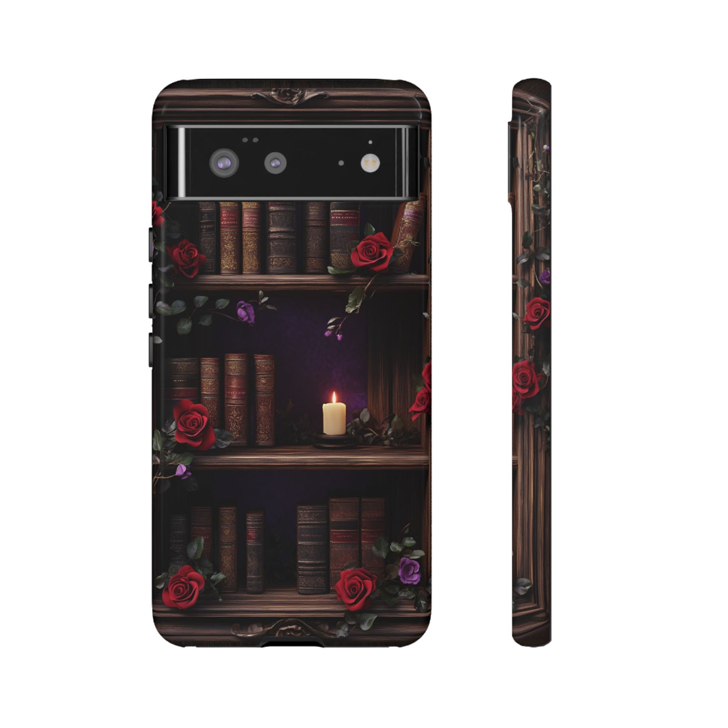 Vintage Books Phone Case - Goth Dark Academia Library Phone Cases for iPhone 16 15 14 13 12 11, Samsung Galaxy & Google Pixel