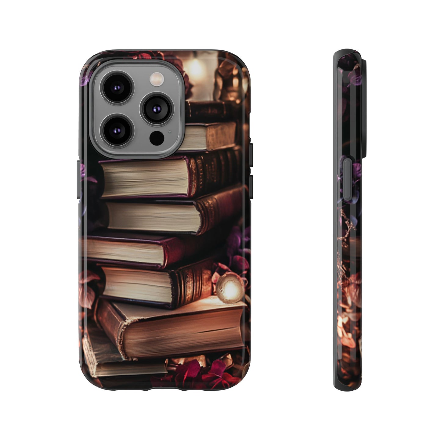 Book Lover Phone Case - Vintage Dark Academia Books - iPhone 16 15 14 13 12 11, Samsung Galaxy & Google Pixel Phone Covers