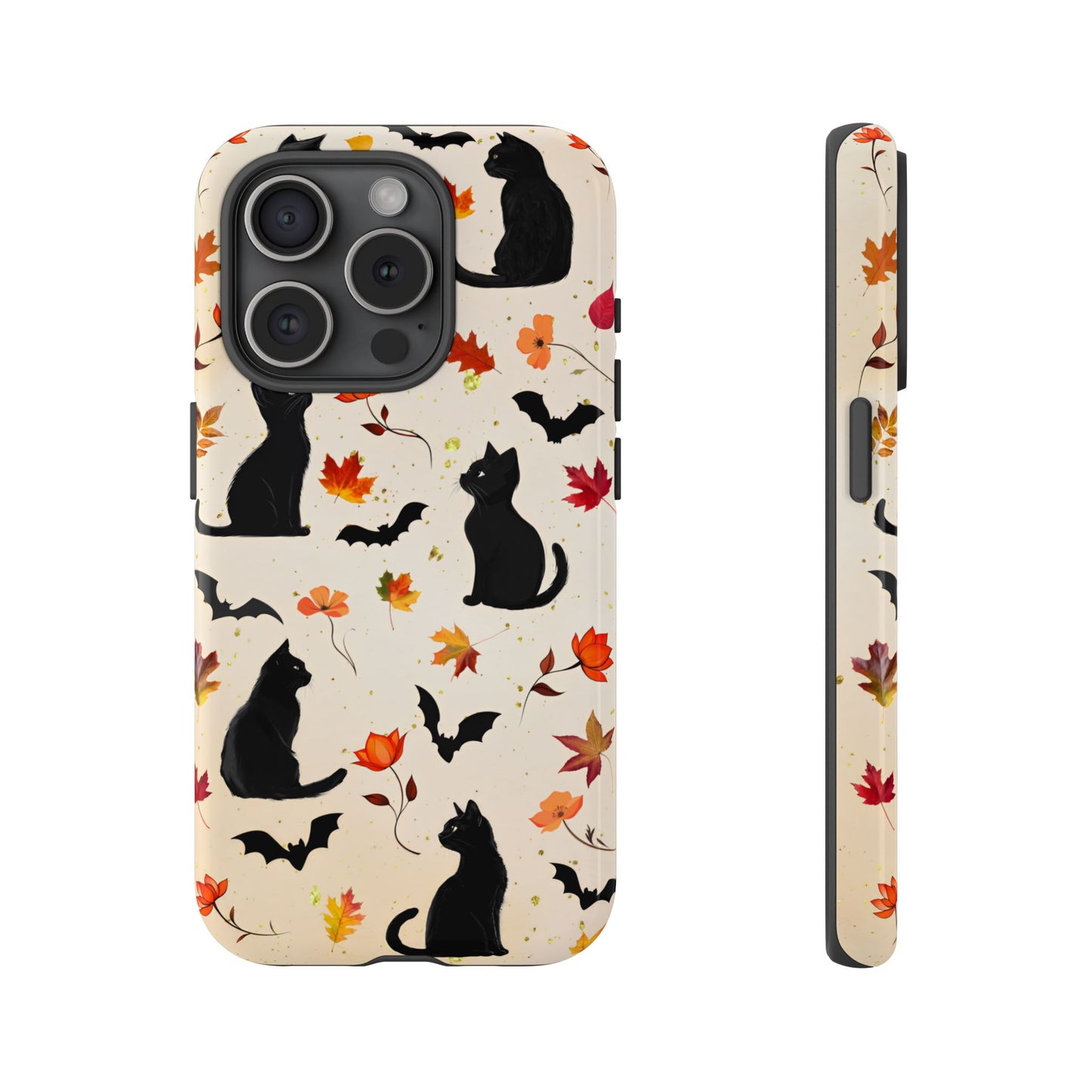 Cute Black Cats Halloween Phone Case - Aesthetic Fall Phone Cases - iPhone 16 15 14 13 12 11, Samsung Galaxy & Google Pixel Phone Covers