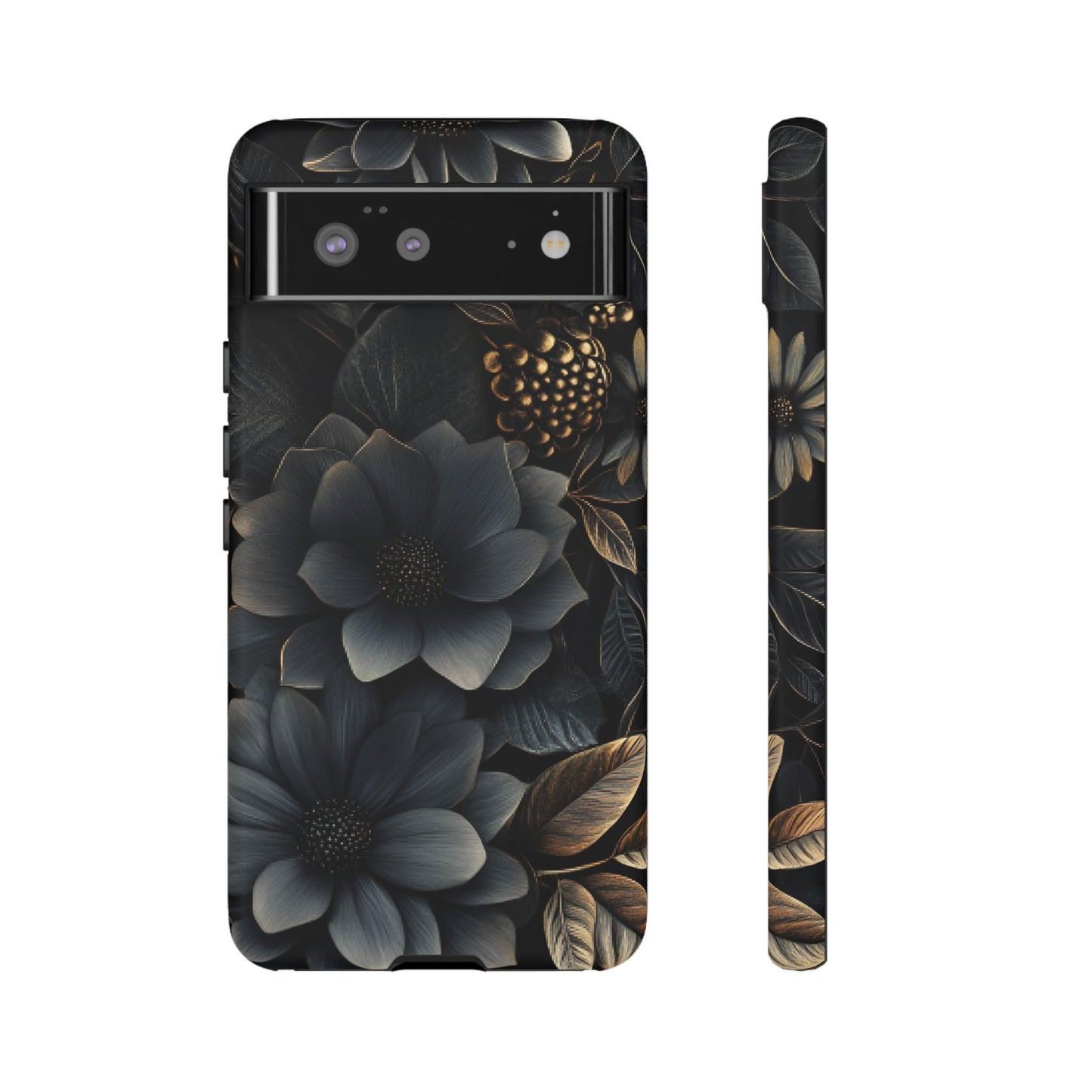 Dark Flower Phone Case - iPhone 16 15 14 13 12 11, Samsung Galaxy & Google Pixel Phone Covers