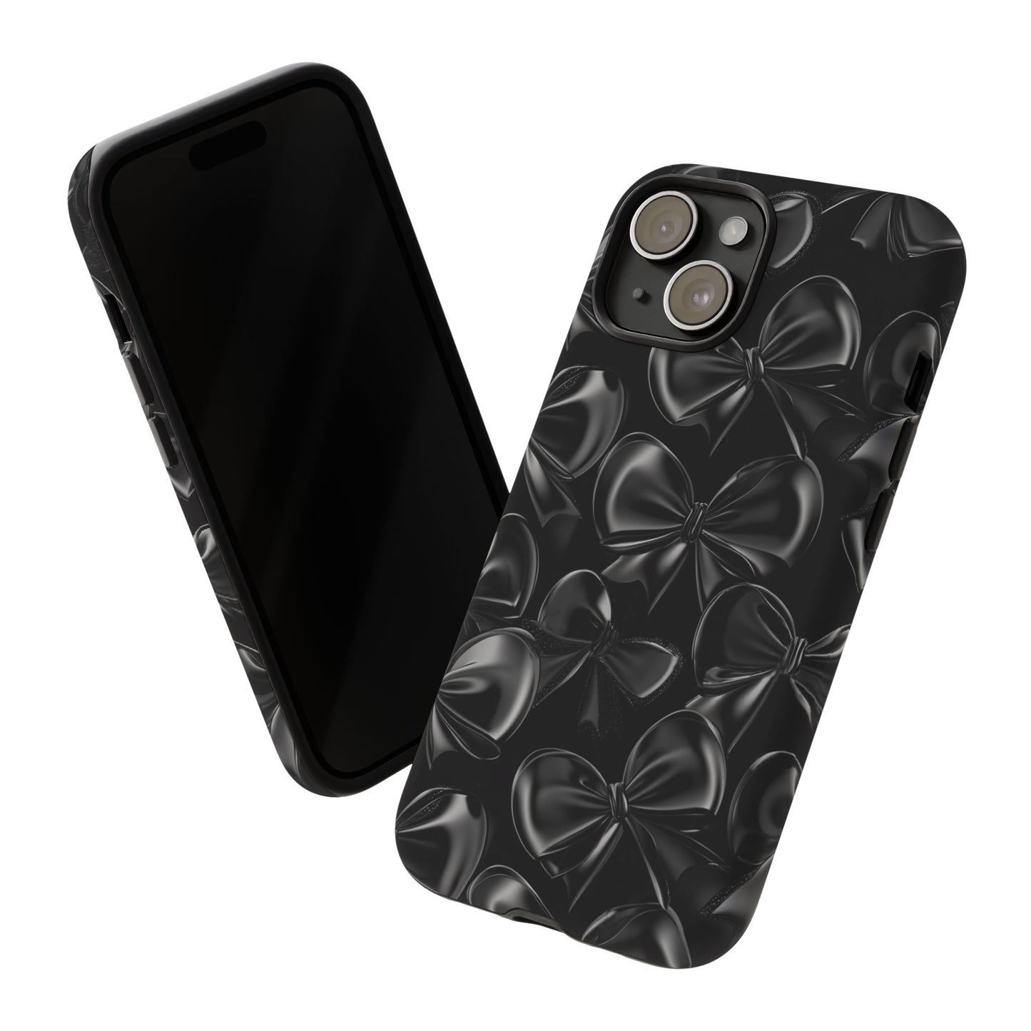 Black Bow Phone Case - Gothic Dark Coquette Phone Cover - iPhone 16 15 14 13 12 11, Samsung Galaxy & Google Pixel Phone Covers