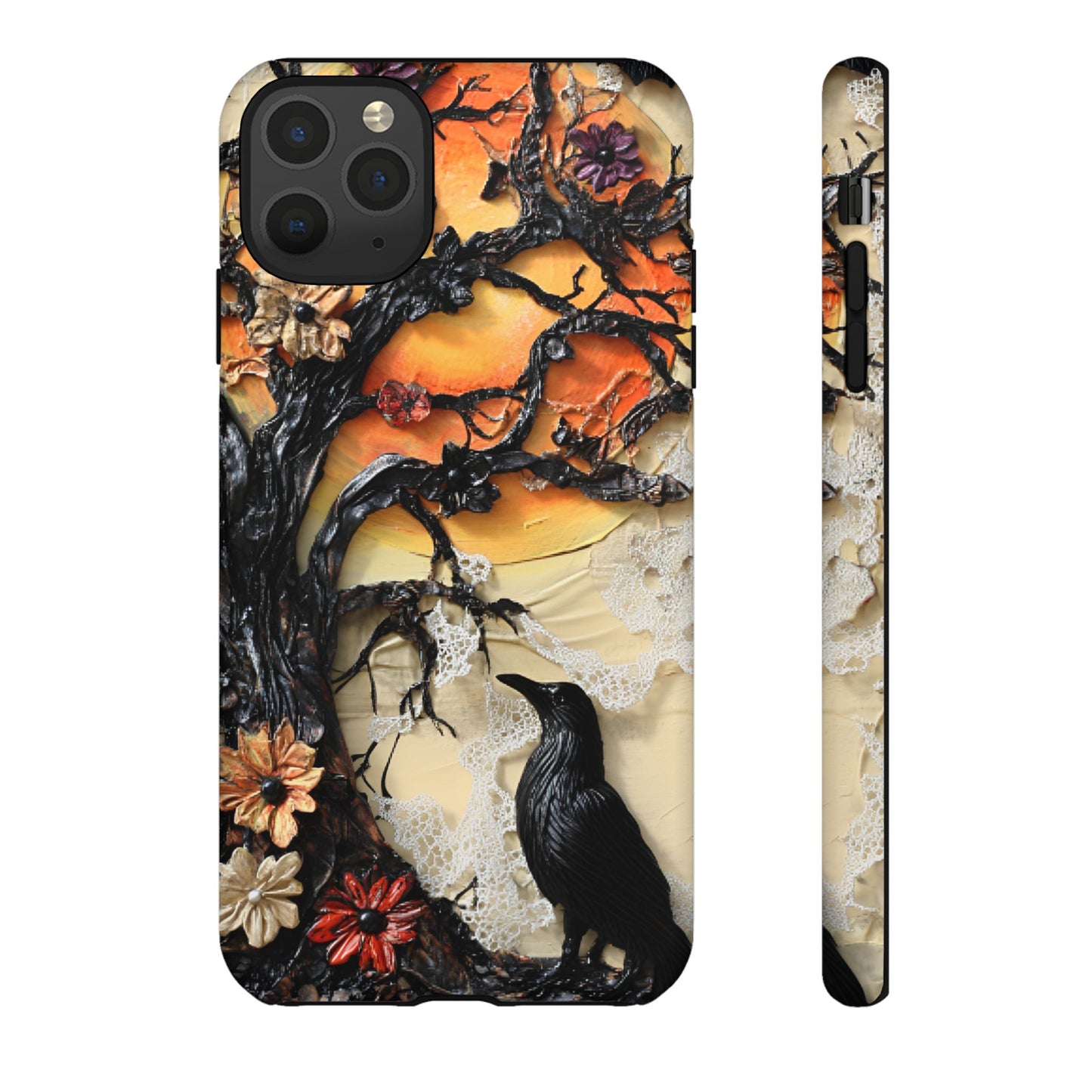 Gothic Raven Phone Case - Fantasy Goth Phone Cases for iPhone 16 15 14 13 12 11, Samsung Galaxy & Google Pixel