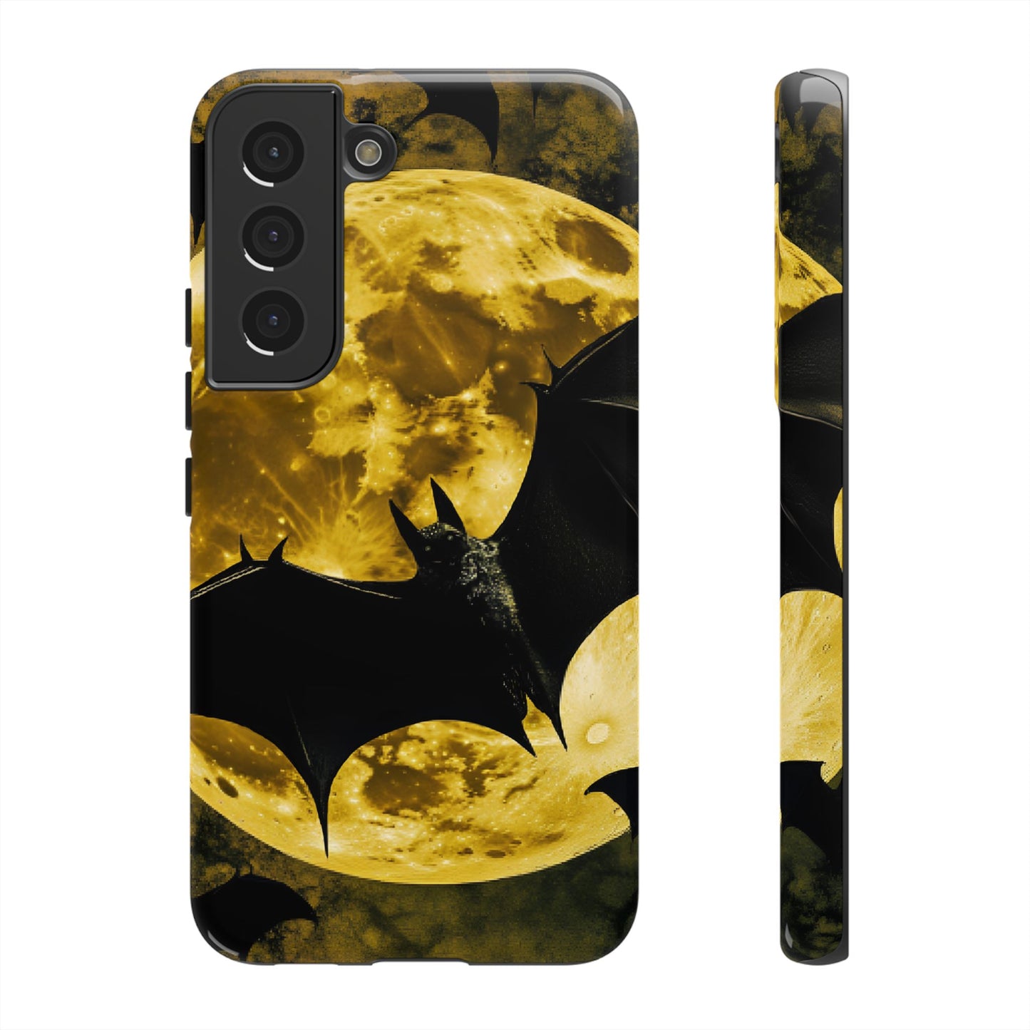 Gothic Bat and Moon Phone Case - Spooky Halloween Phone Cases - iPhone 16 15 14 13 12 11, Samsung Galaxy & Google Pixel Phone Covers